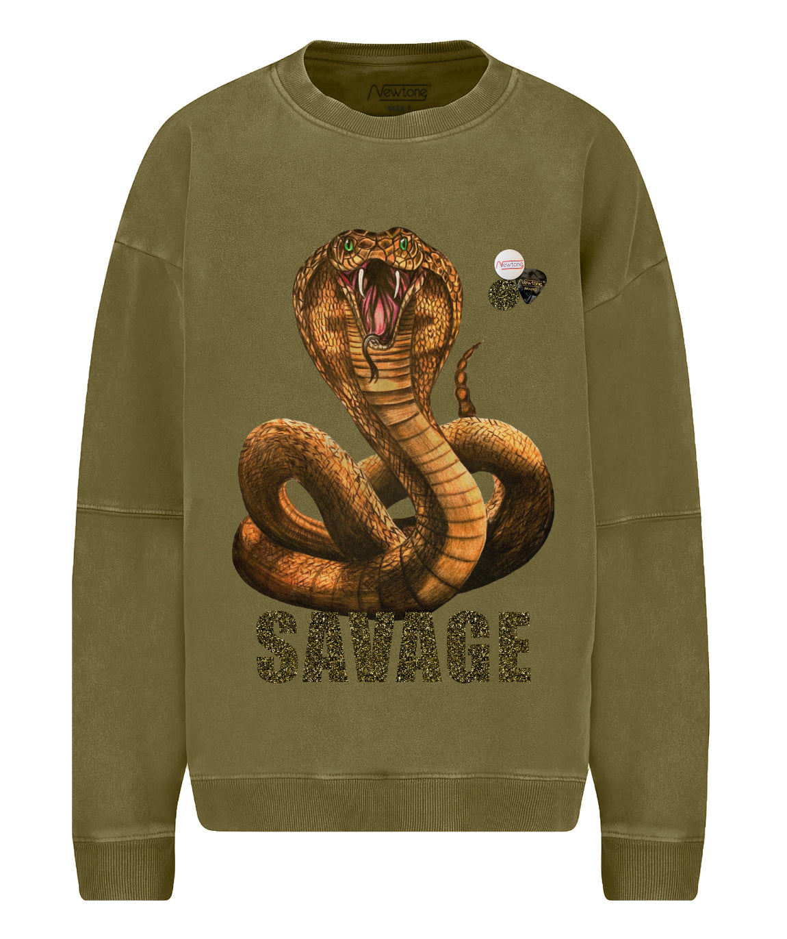 SAVAGE" khaki roller sweatshirt