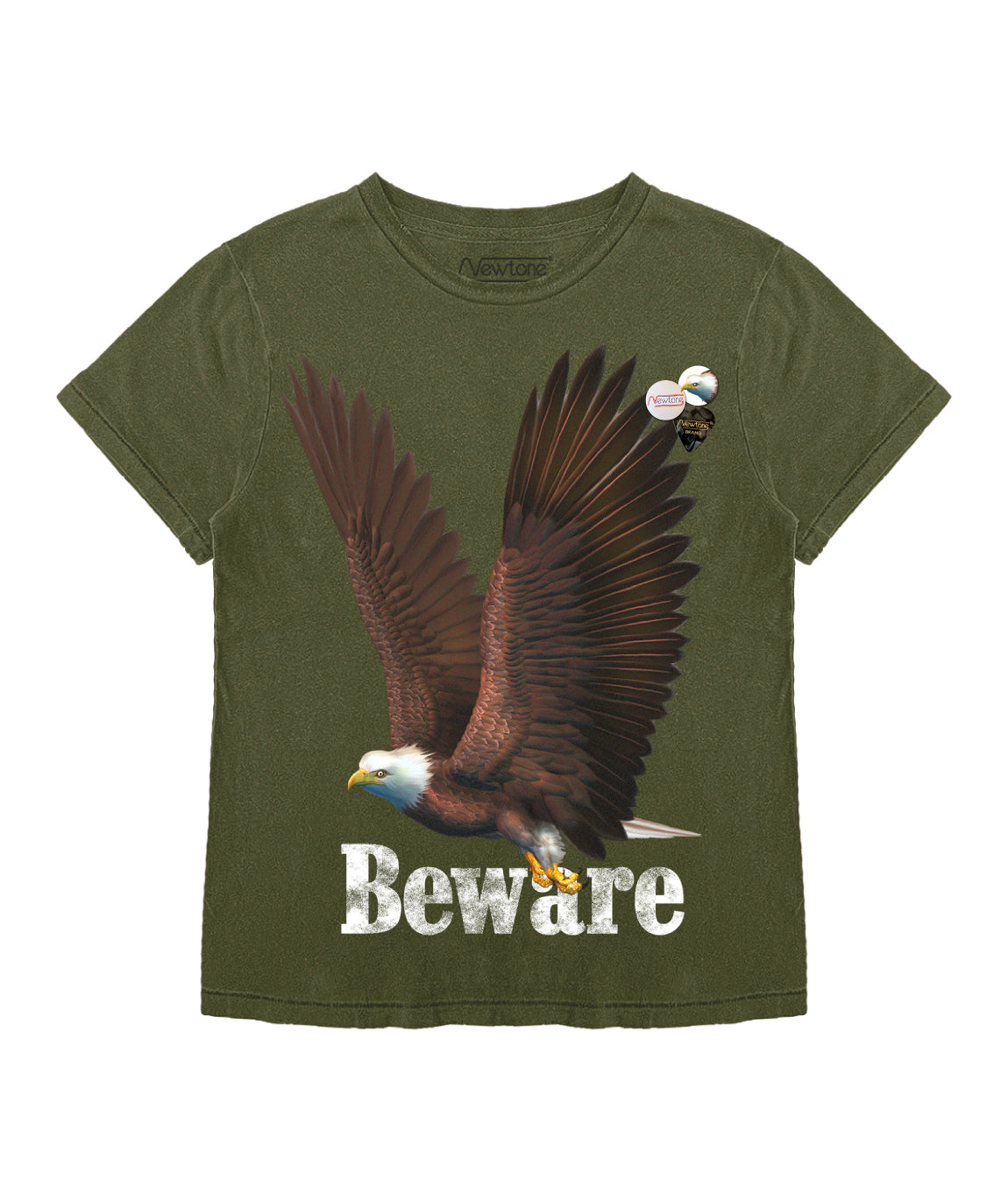 Khaki starlight T-shirt "BEWARE"