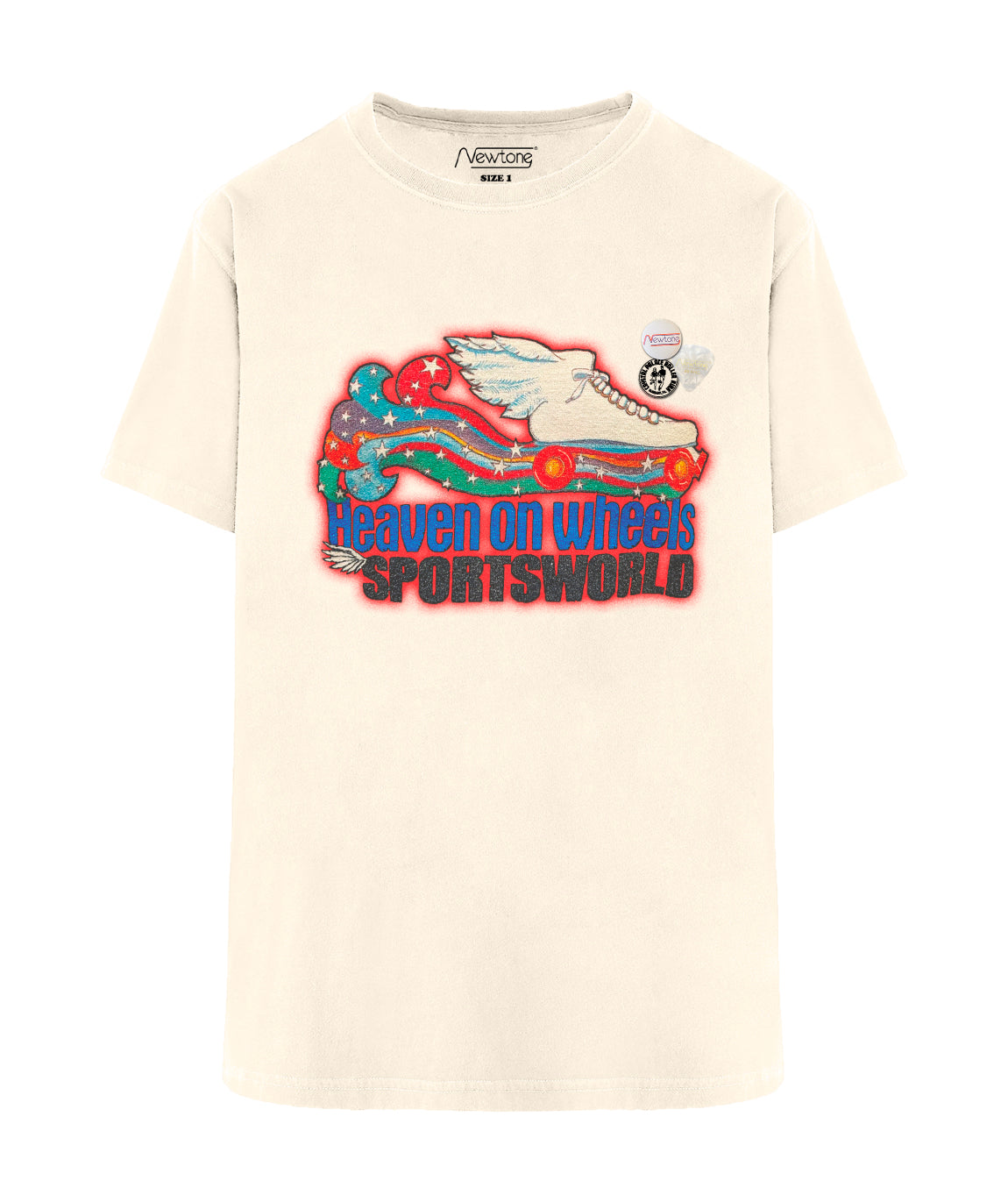 HEAVEN" natural trucker tee shirt