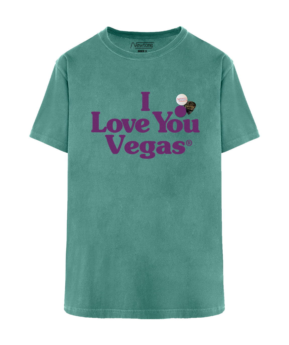 SOUVENIR" light green trucker tee shirt