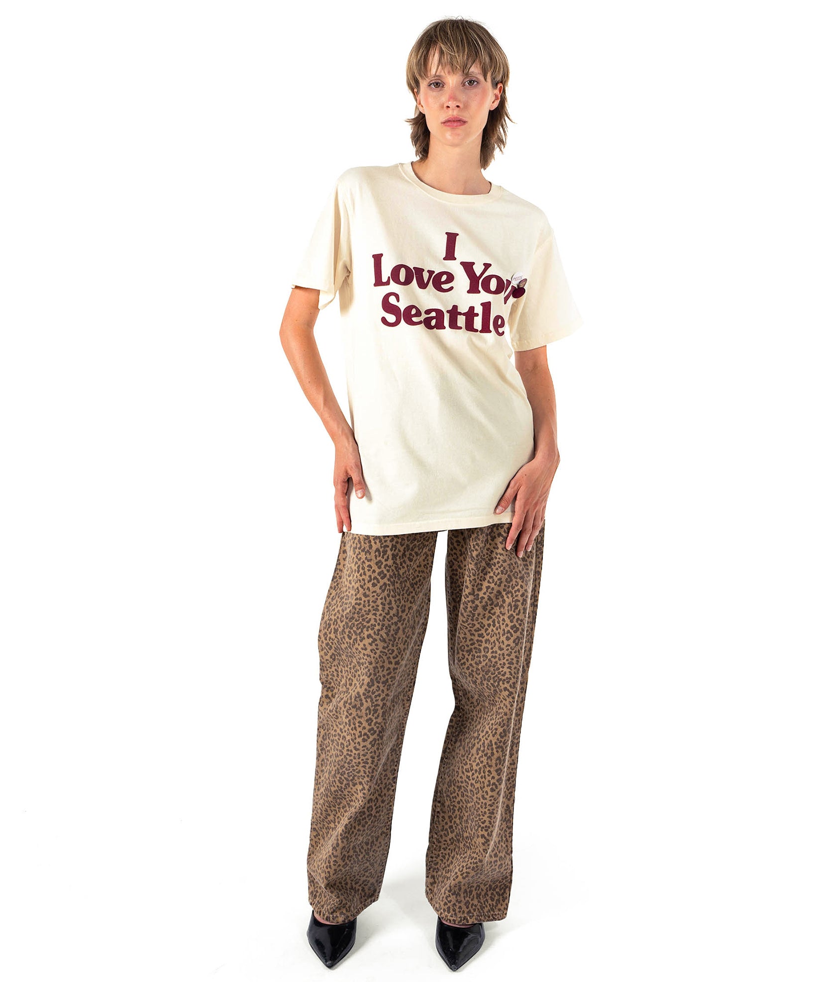 SOUVENIR" natural trucker tee shirt