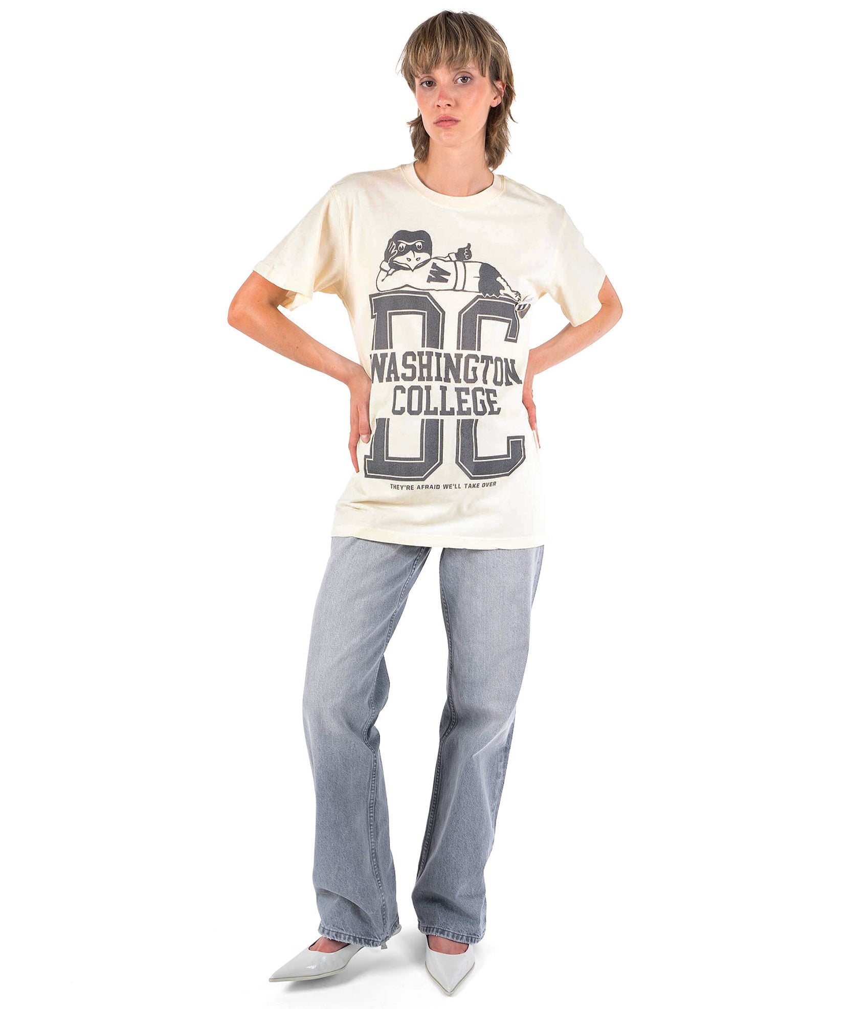 WASHINGTON" natural trucker tee shirt