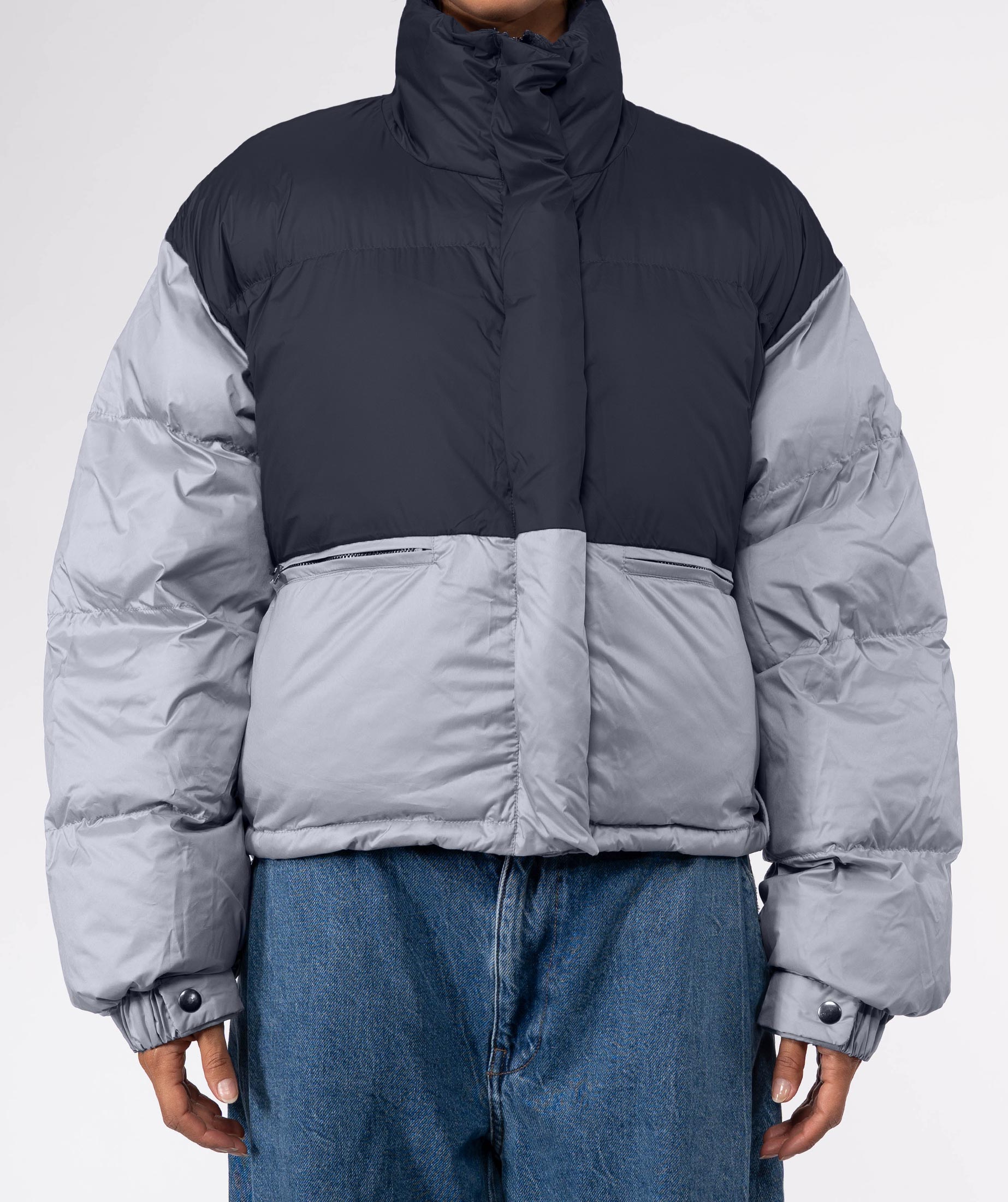 BLEED navy puffer jacket