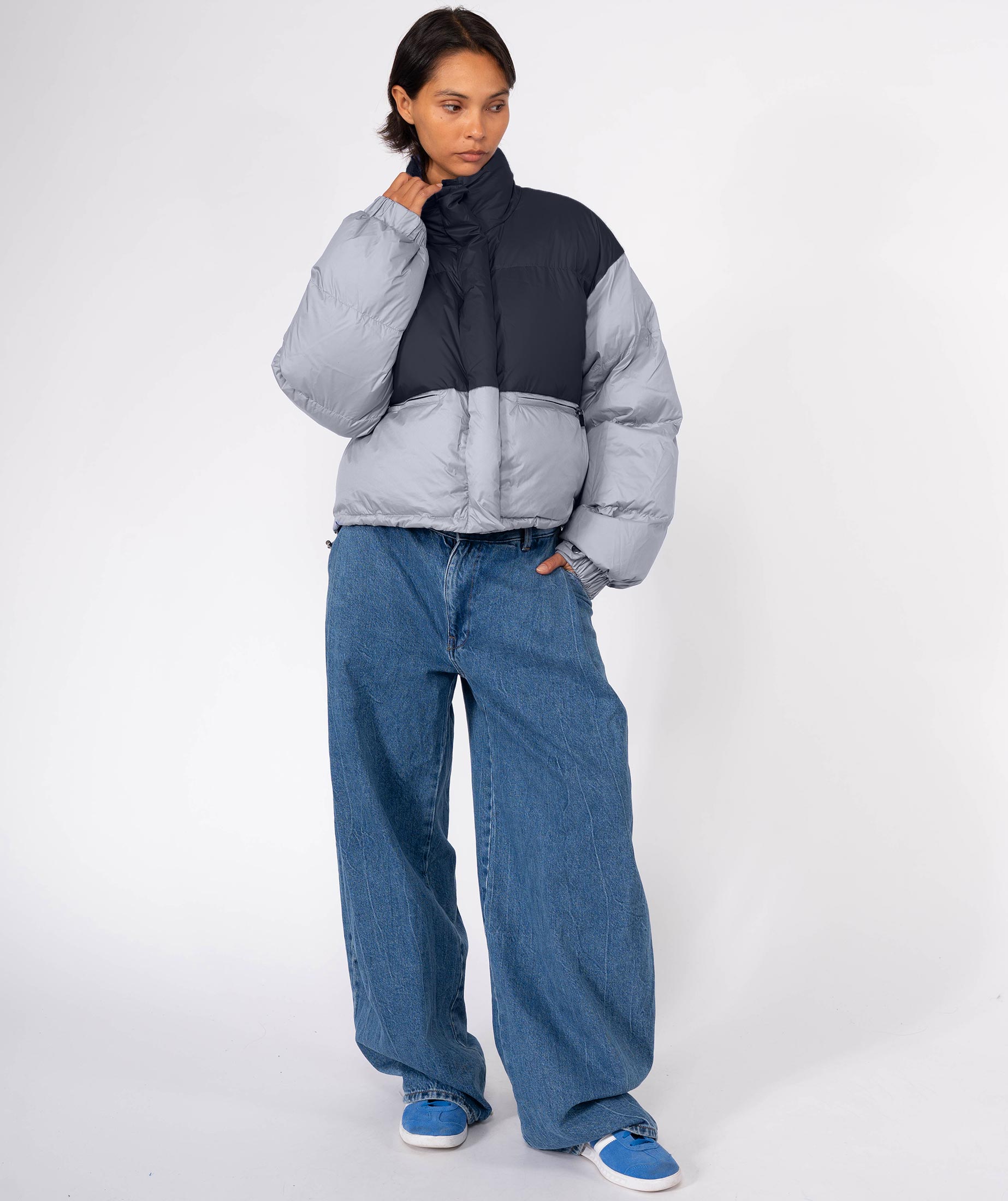 BLEED navy puffer jacket