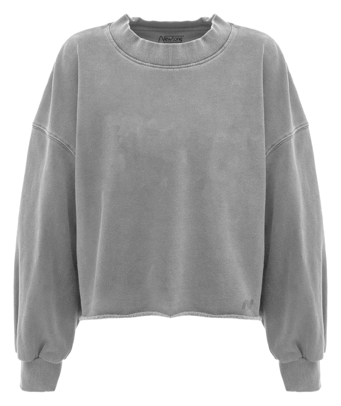 "DAILY" gray crop sweatshirt