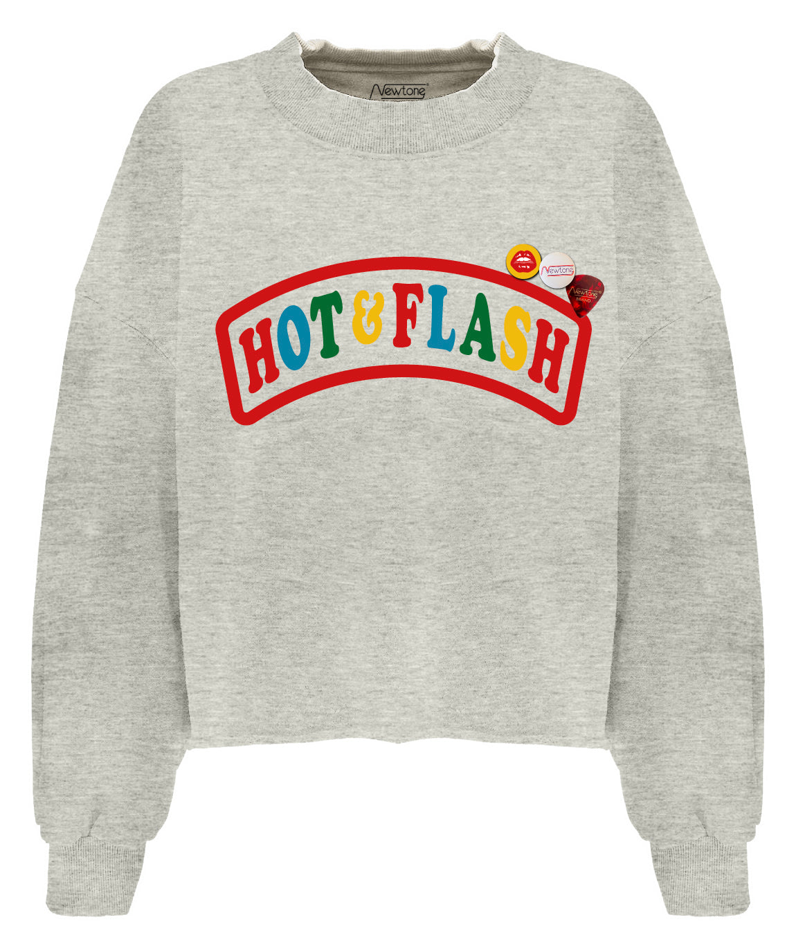 Crop sweatshirt with elephant print "HOT"