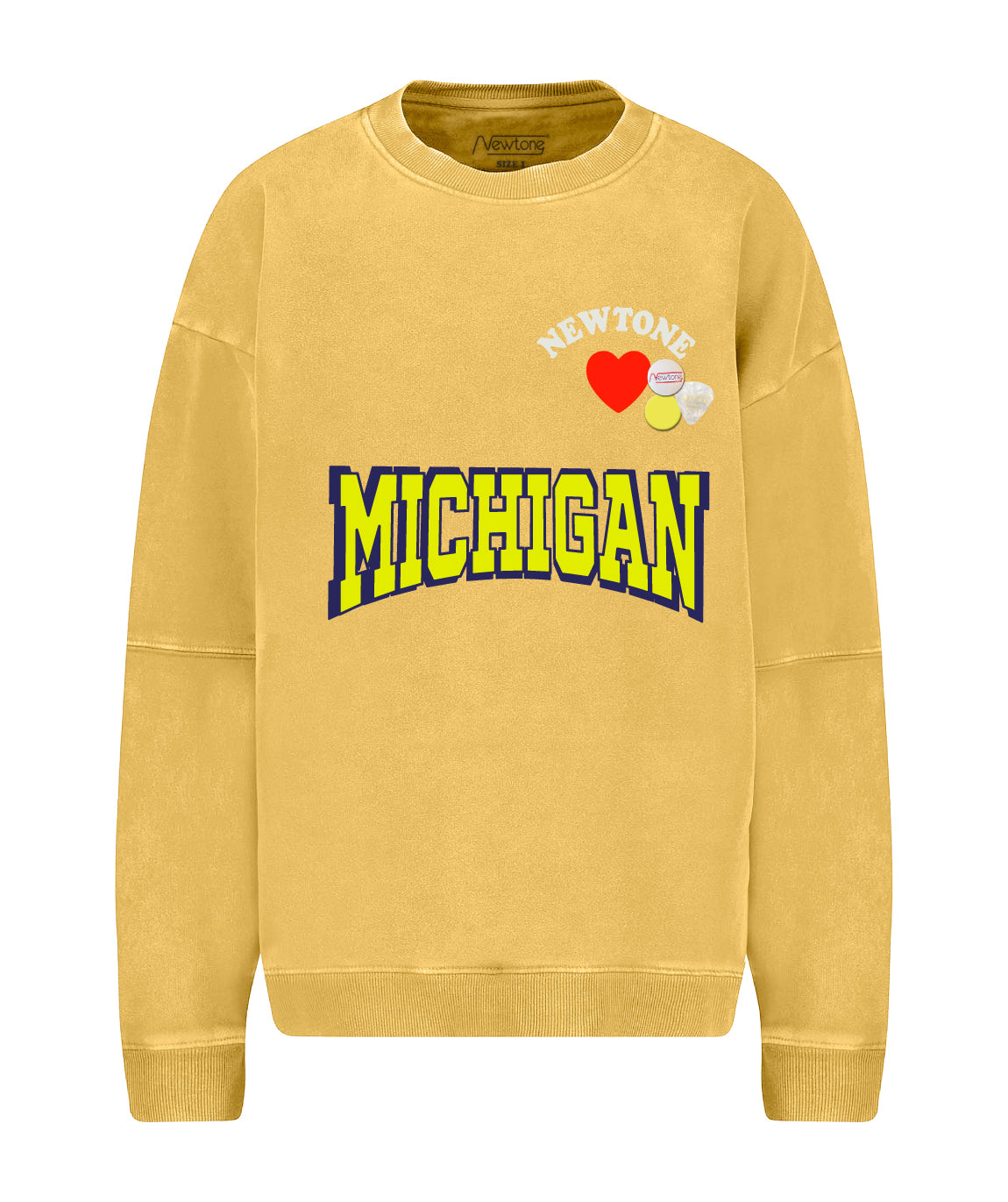 NWTLOVE" roller mustard sweatshirt