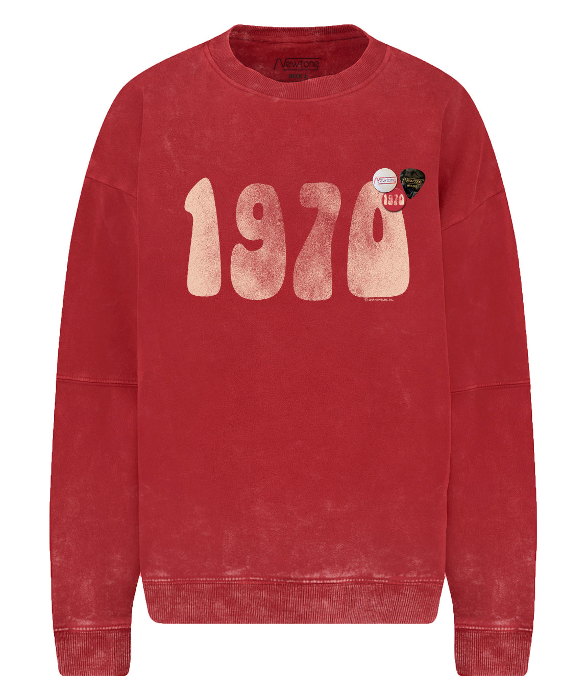 Acid red roller sweatshirt "1970 FW21"