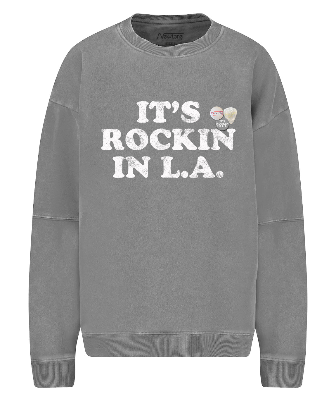 "ROCKIN" gray roller sweatshirt