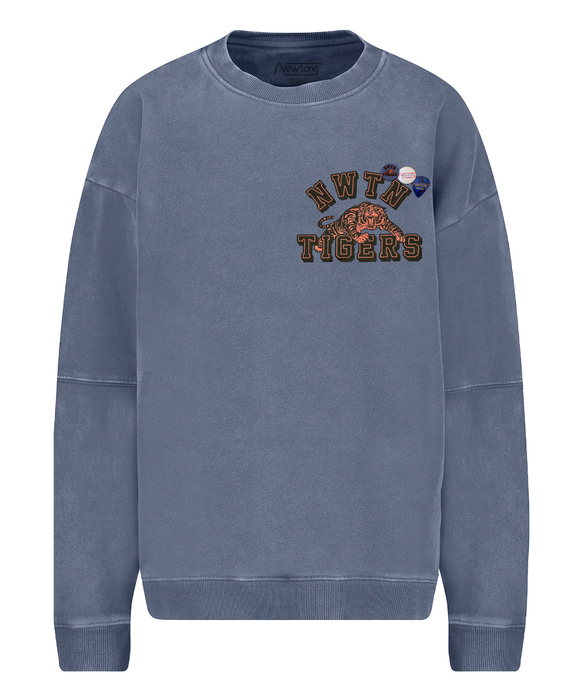 "WILD" denim roller sweatshirt