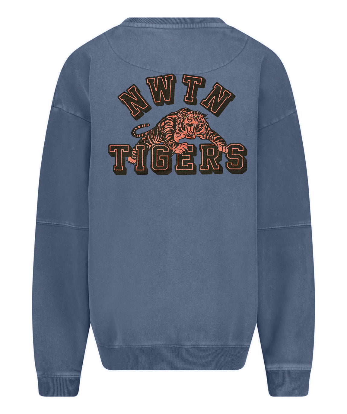 "WILD" denim roller sweatshirt