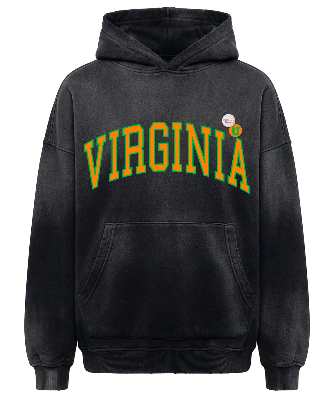 Vintage black "VIRGINIA" hoodie