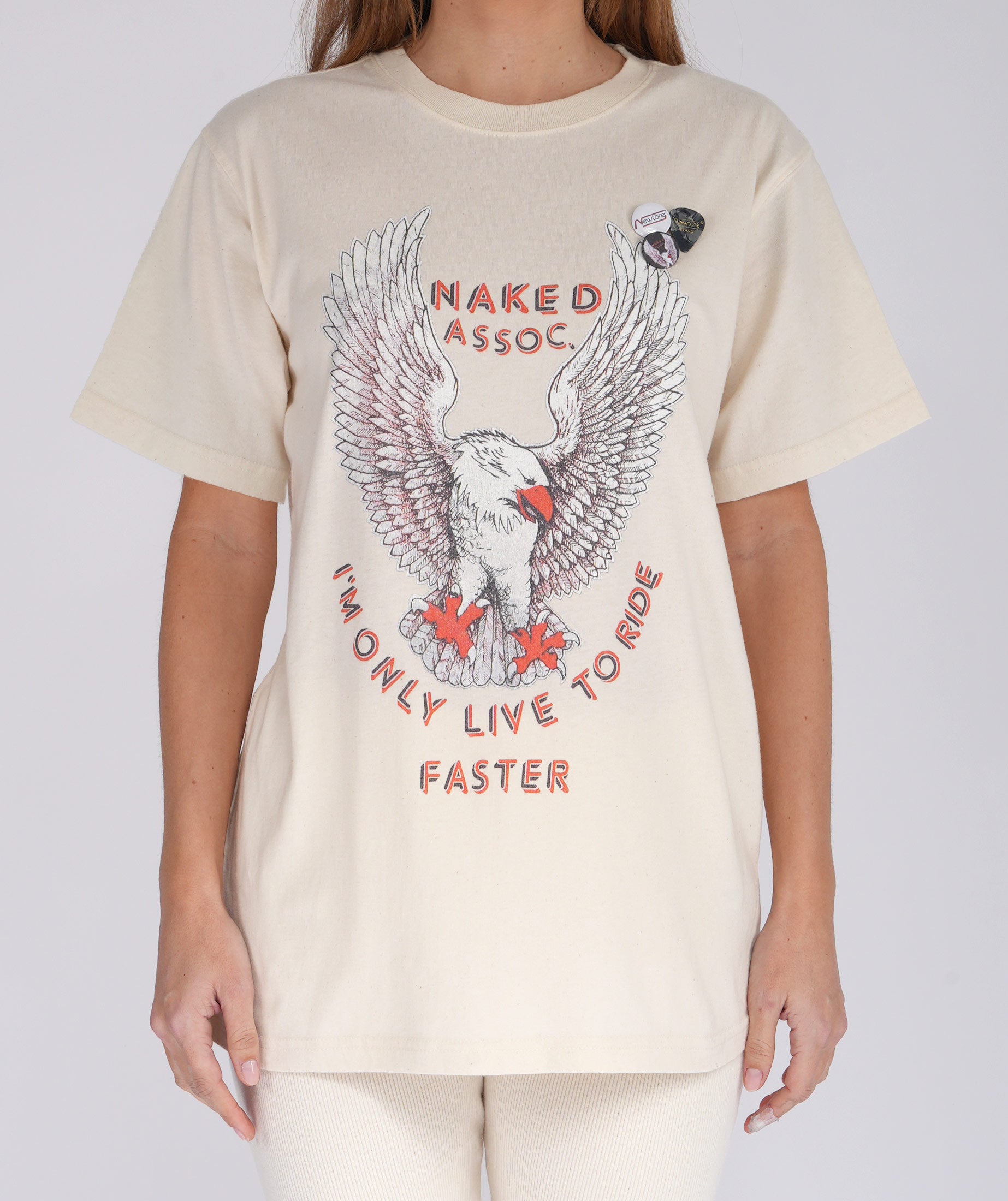 NAKED" natural trucker tee shirt