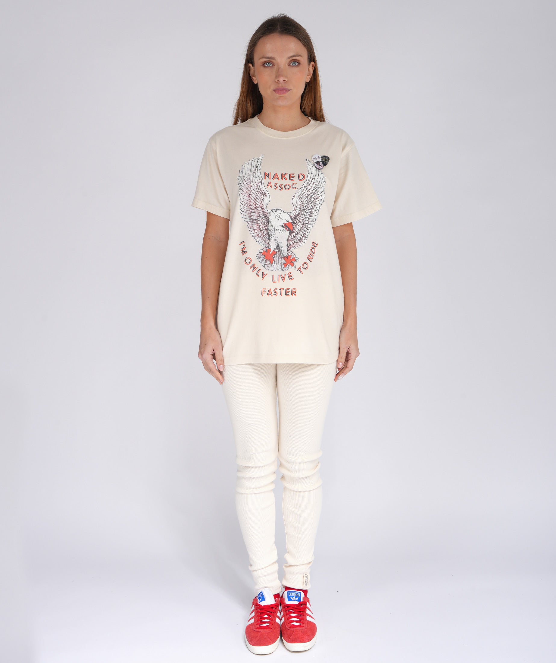 NAKED" natural trucker tee shirt