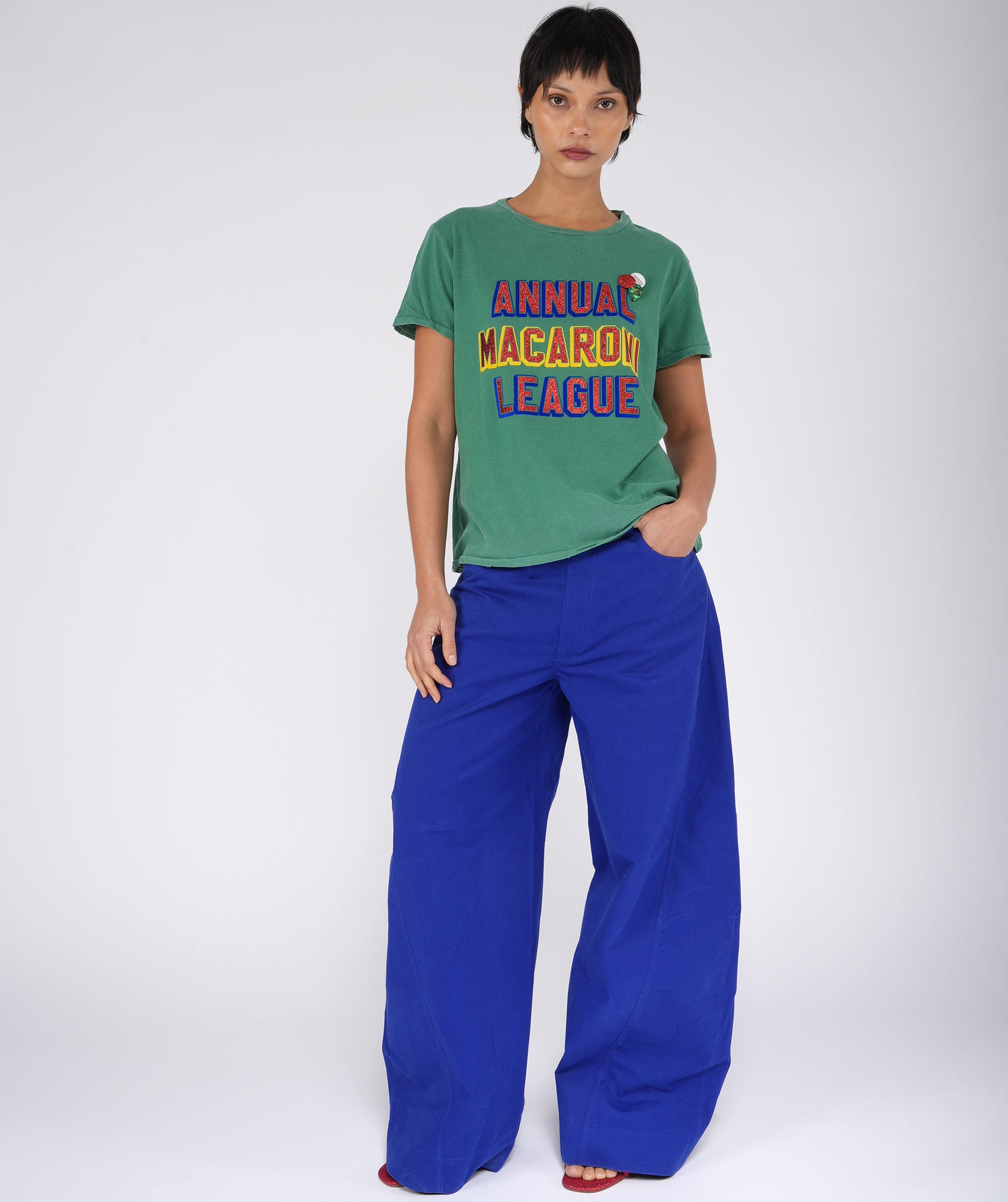 MACARONI" starlight apple tee shirt