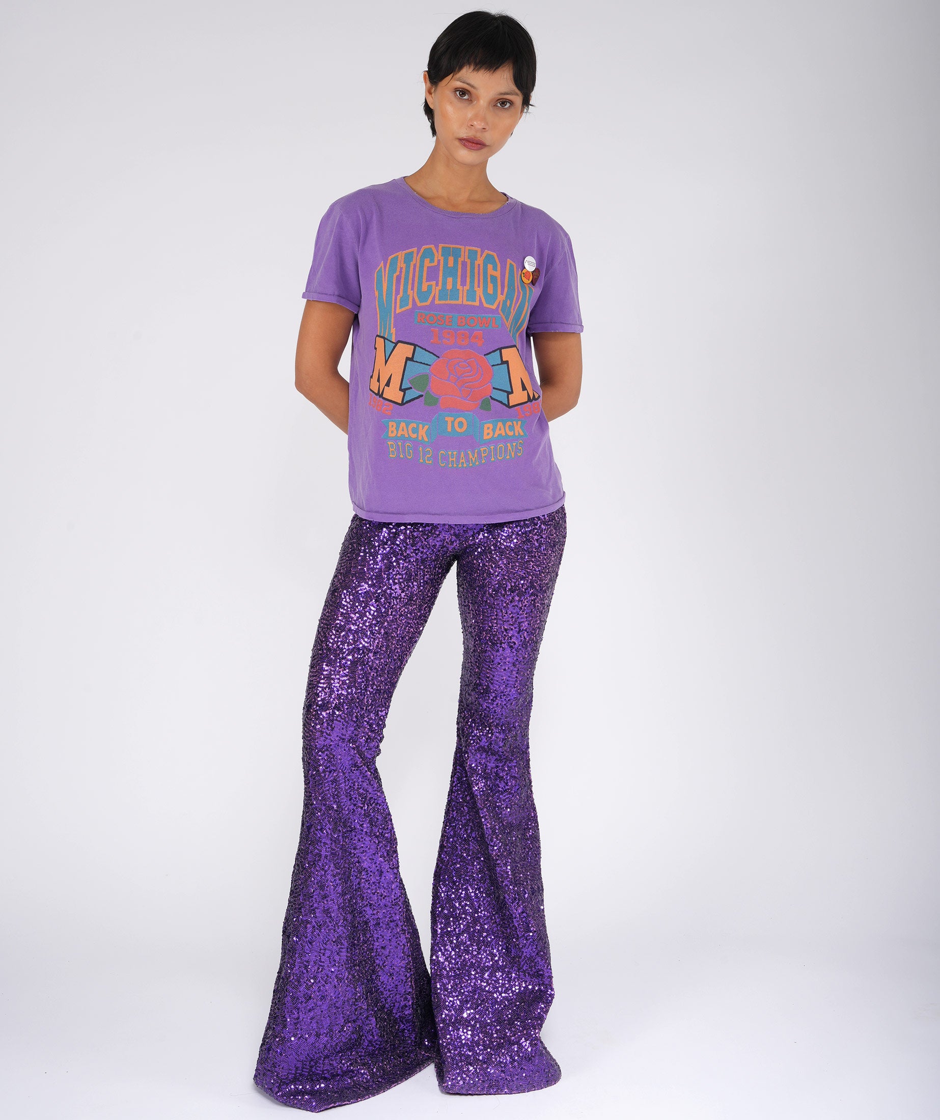 Tee shirt starlight purple "ROSE