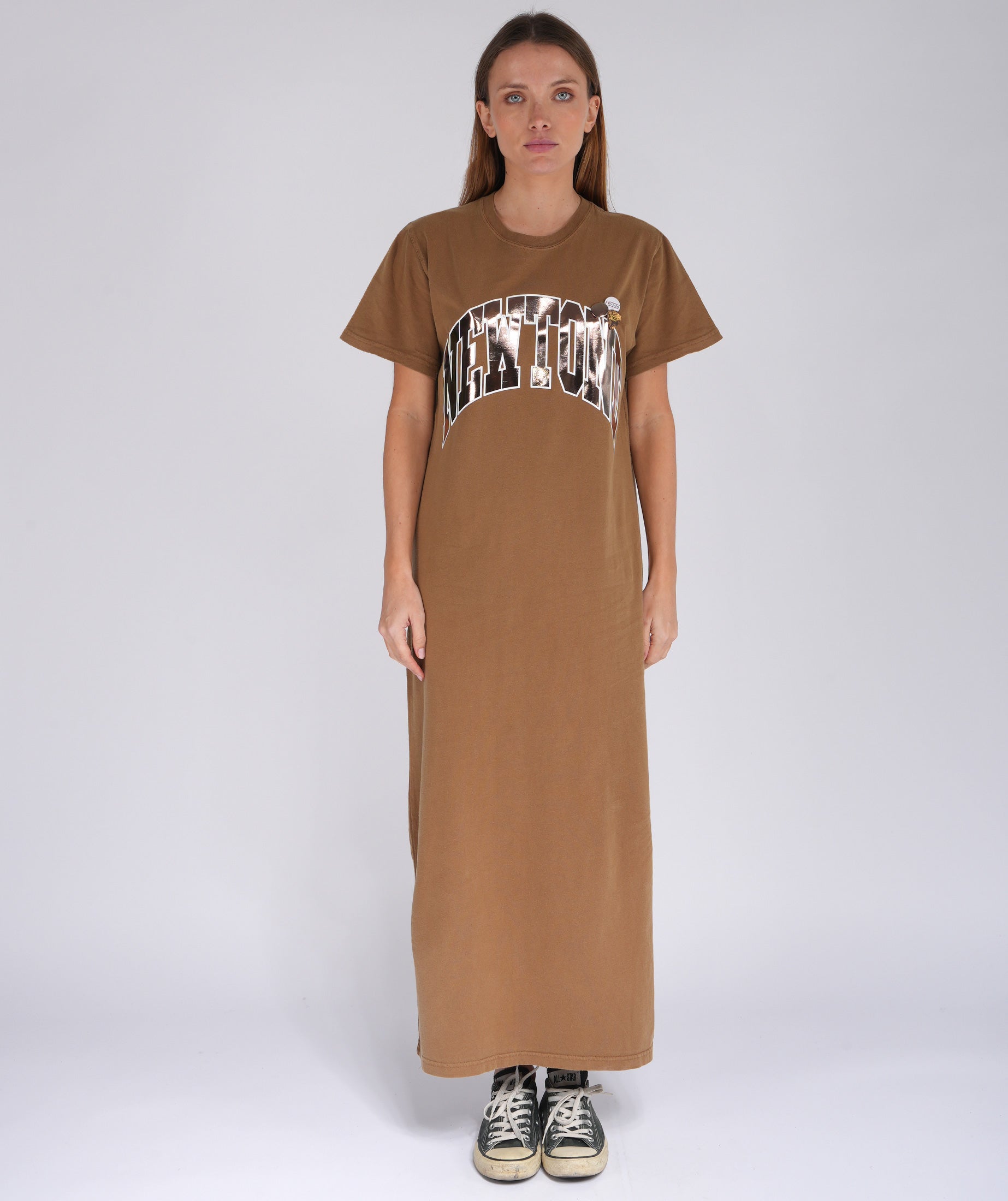 TONE SS25" tan ezer dress