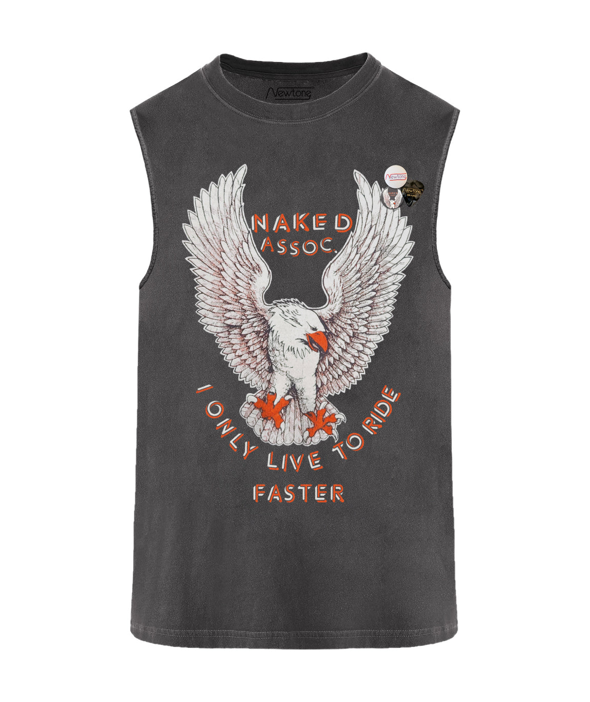 NAKED" pepper biker tee shirt