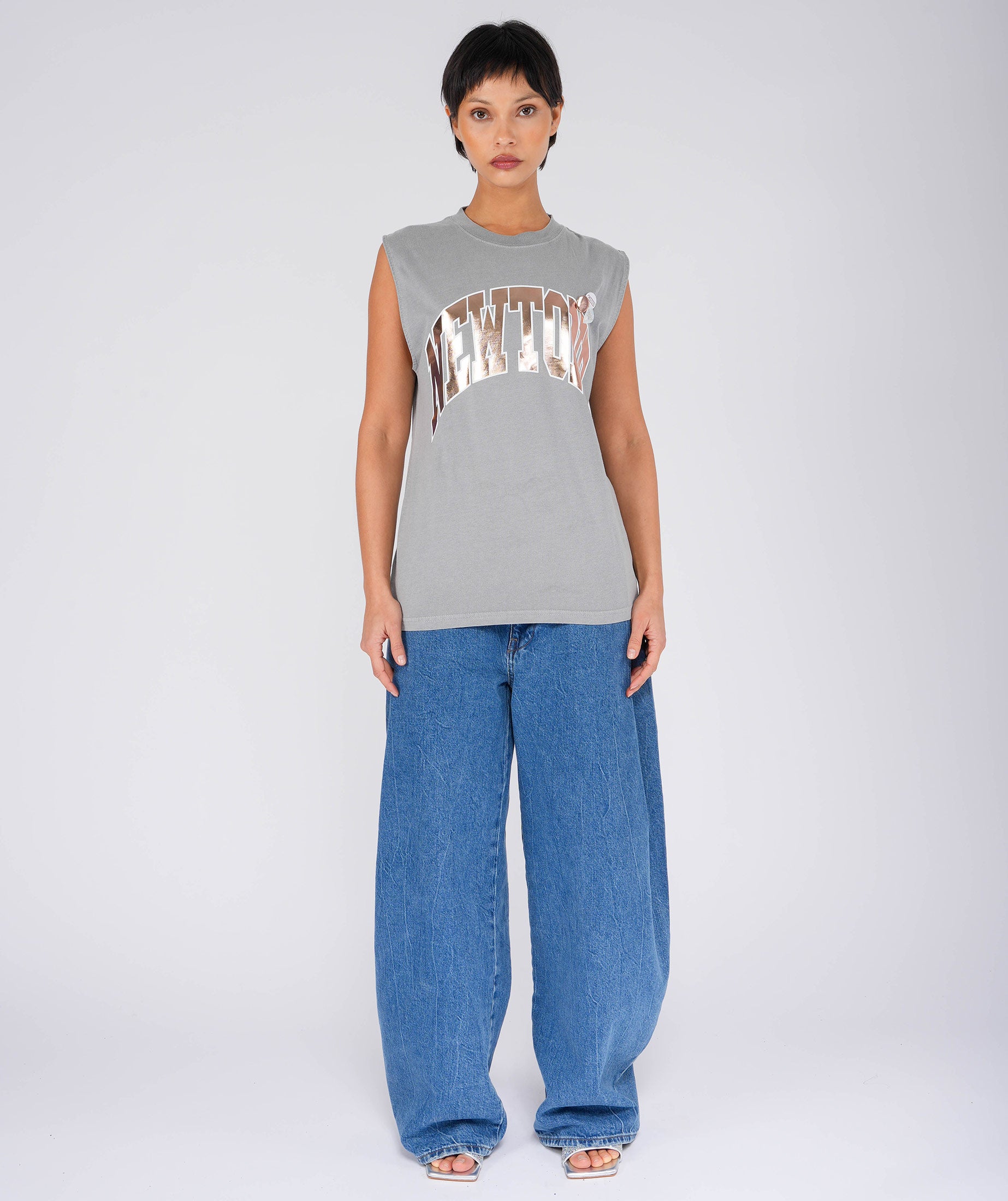 TONE" grey biker tee shirt