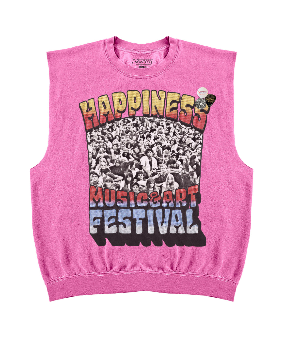 THREEDAYS" fuchsia bolster sweatshirt