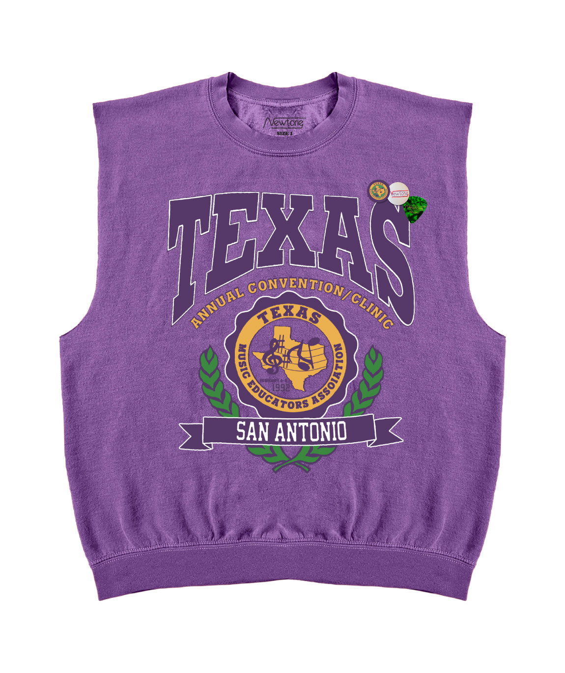 TEXAS" purple bolster sweatshirt