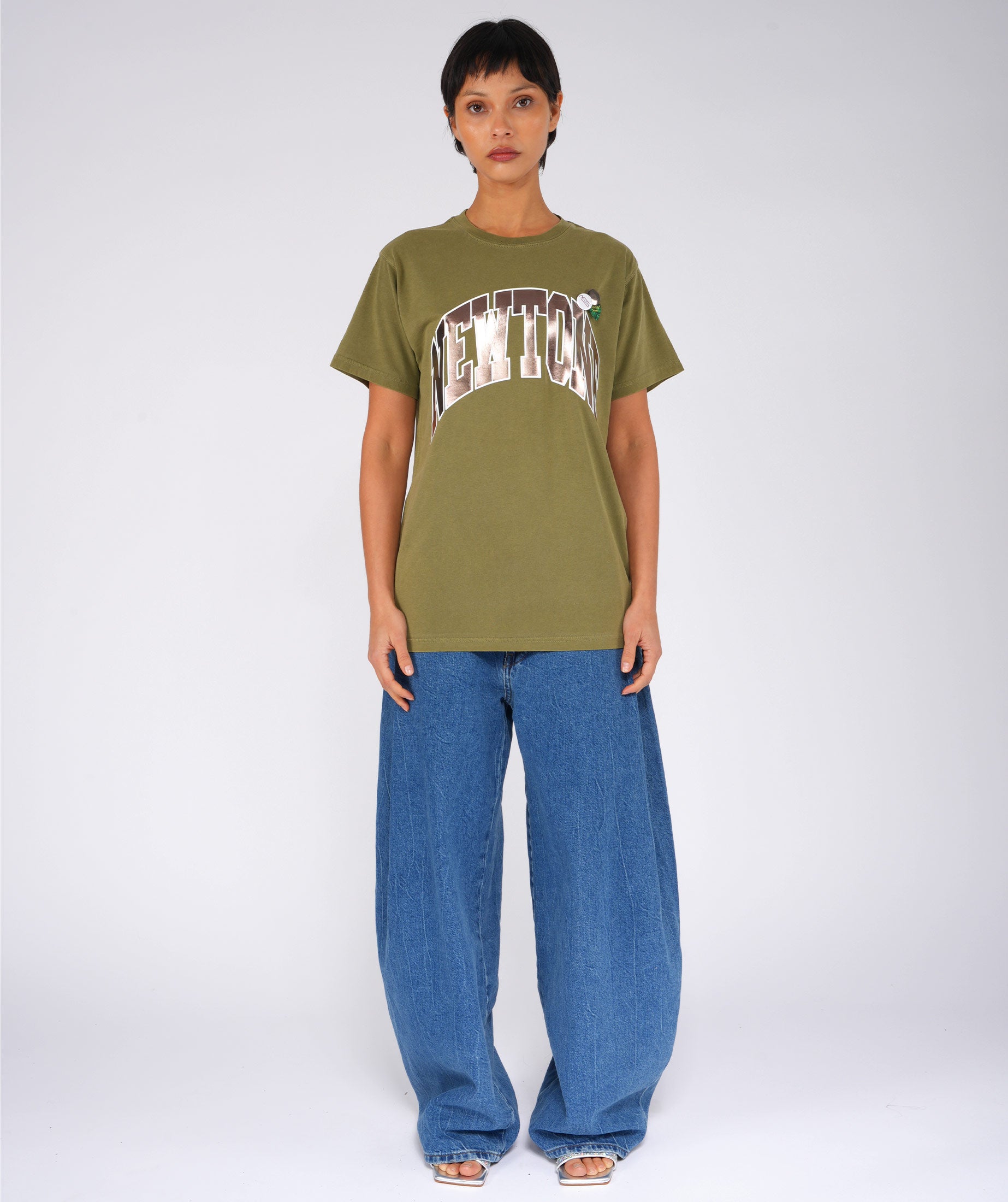 TONE SS25" khaki trucker tee shirt