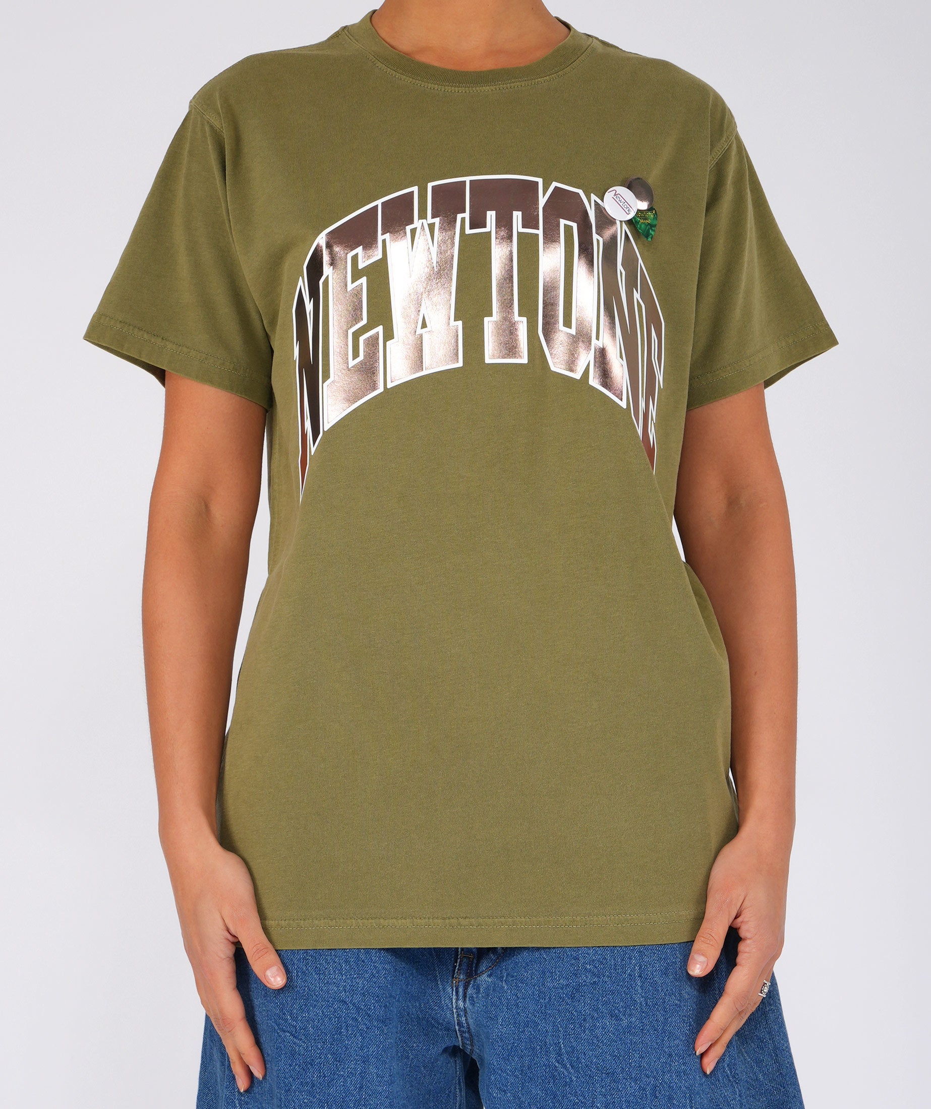TONE SS25" khaki trucker tee shirt