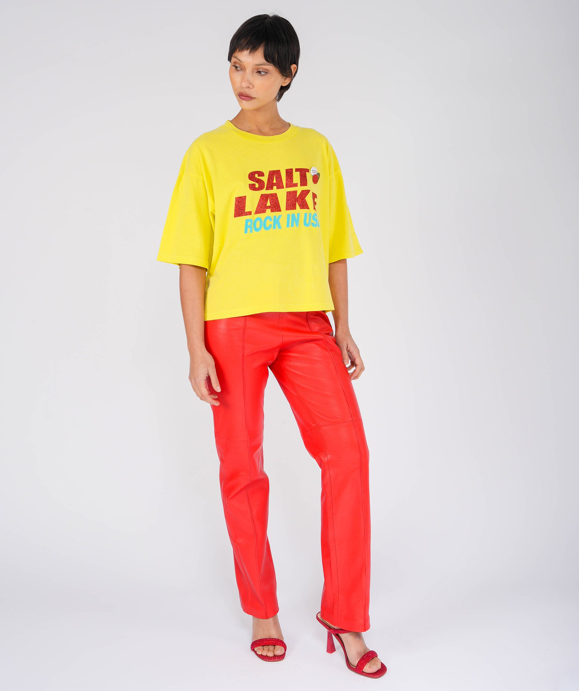 CITY" crop crooper sun tee shirt