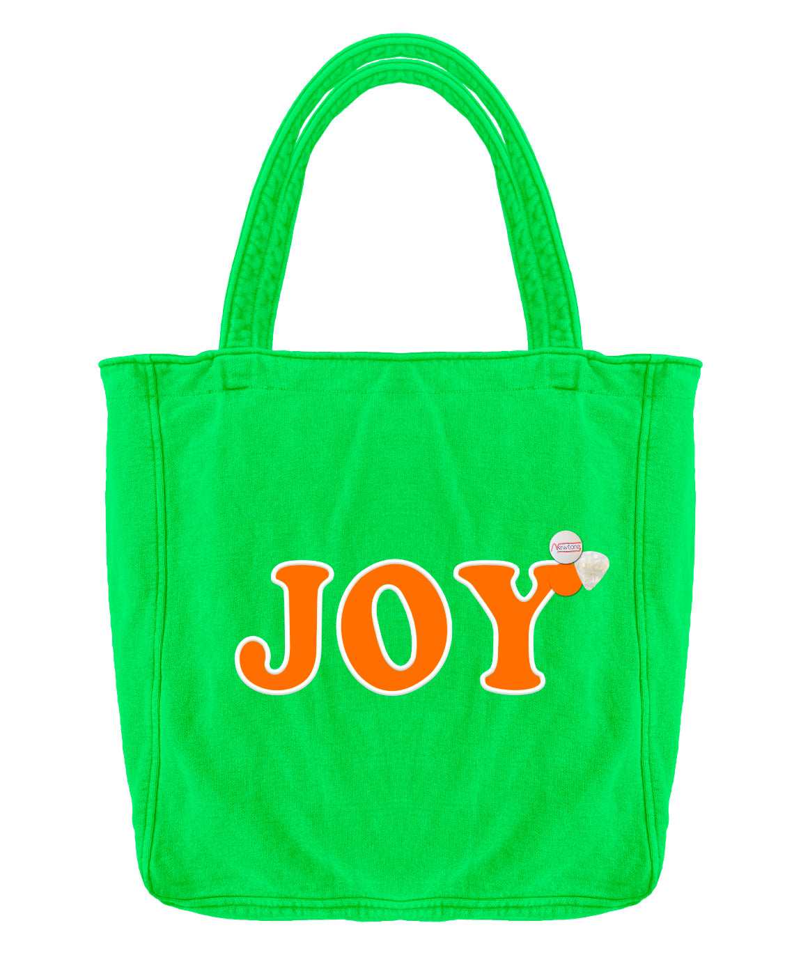Greater neon green "JOY" bag