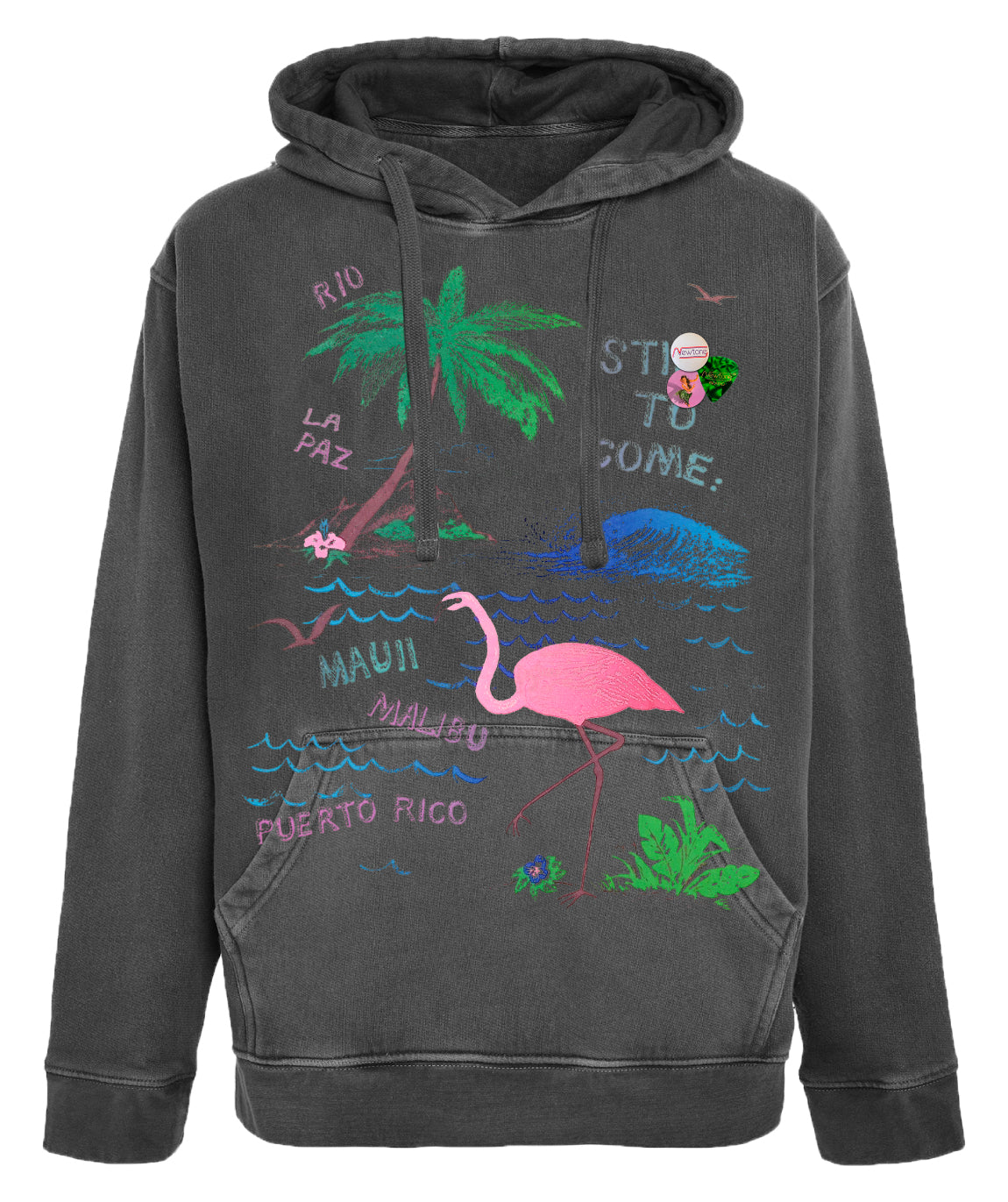 Hoodie jagger pepper "FLAMINGO