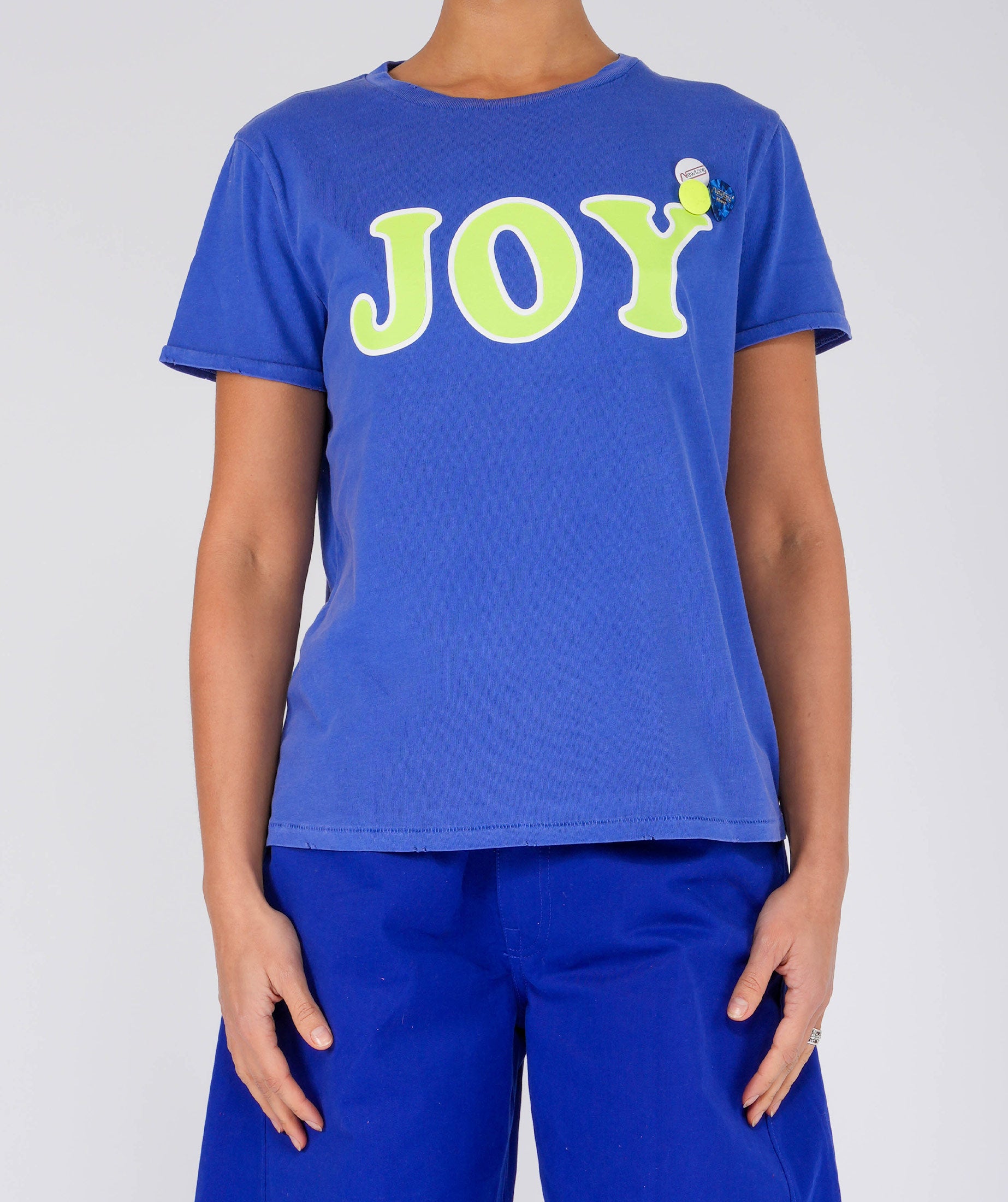 JOY" starlight flo blue tee shirt