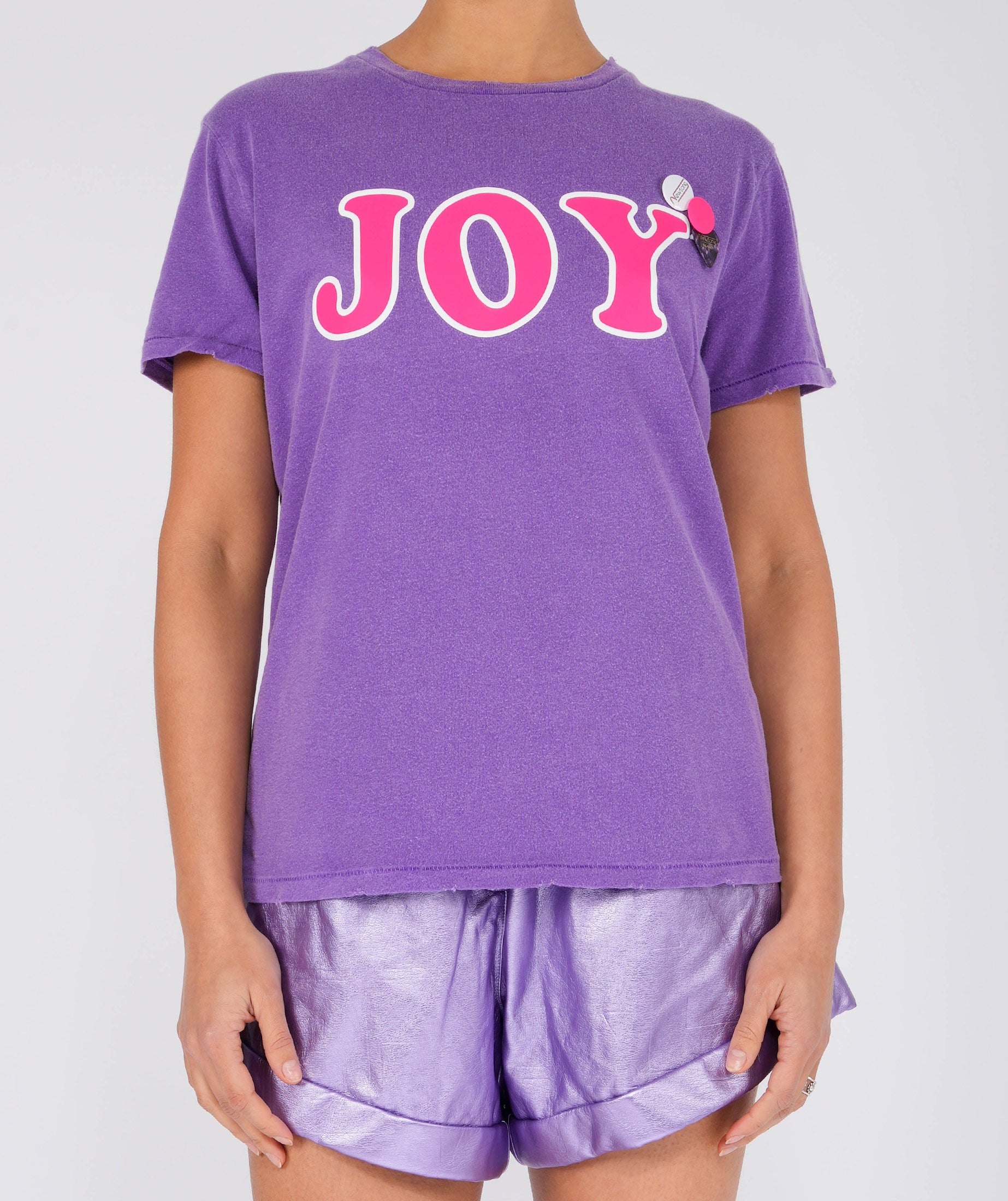 JOY" starlight purple tee shirt