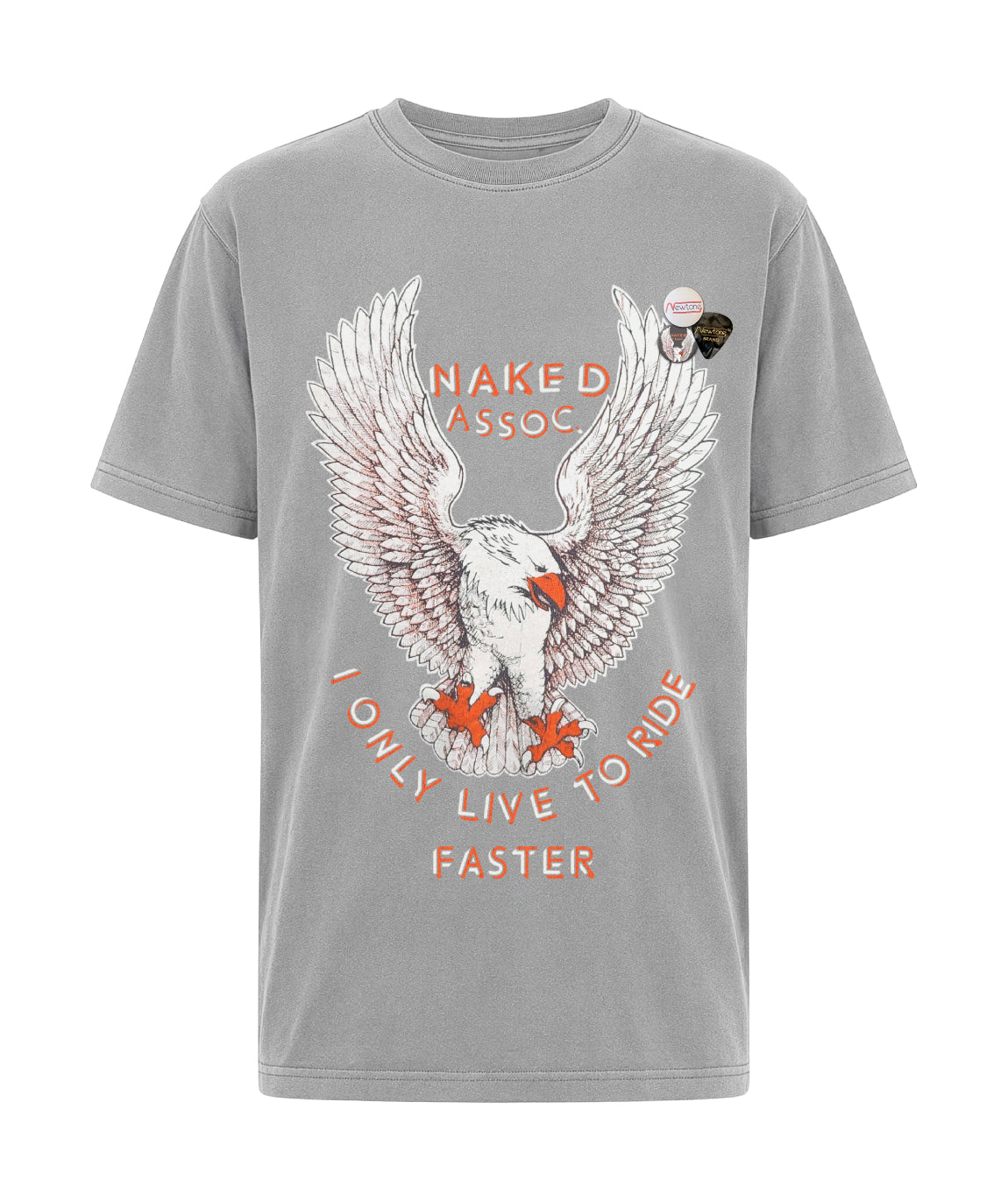 NAKED" grey trucker tee shirt