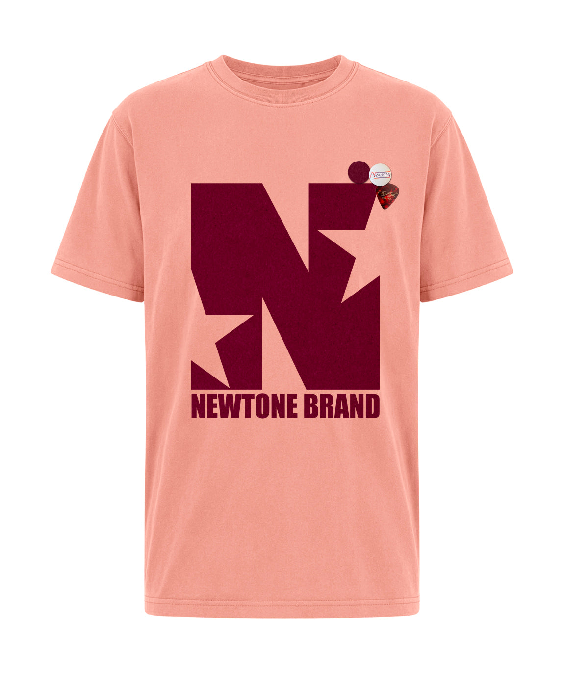 SINGLE" coral trucker tee shirt