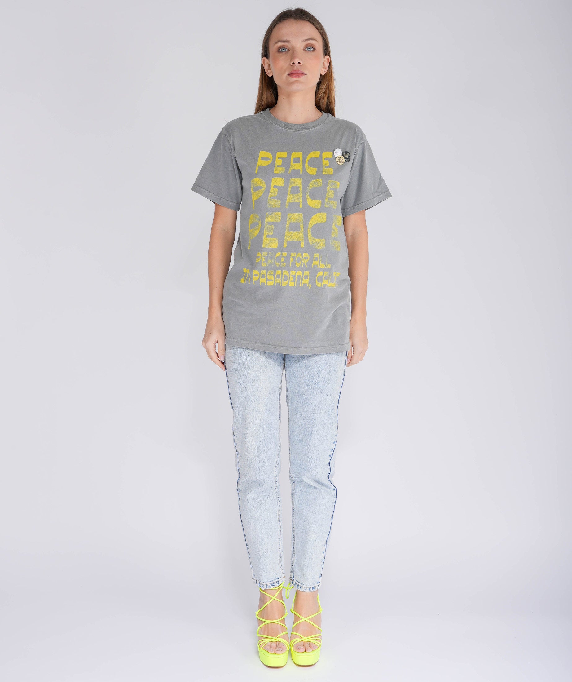 Grey trucker tee shirt "PASADENA