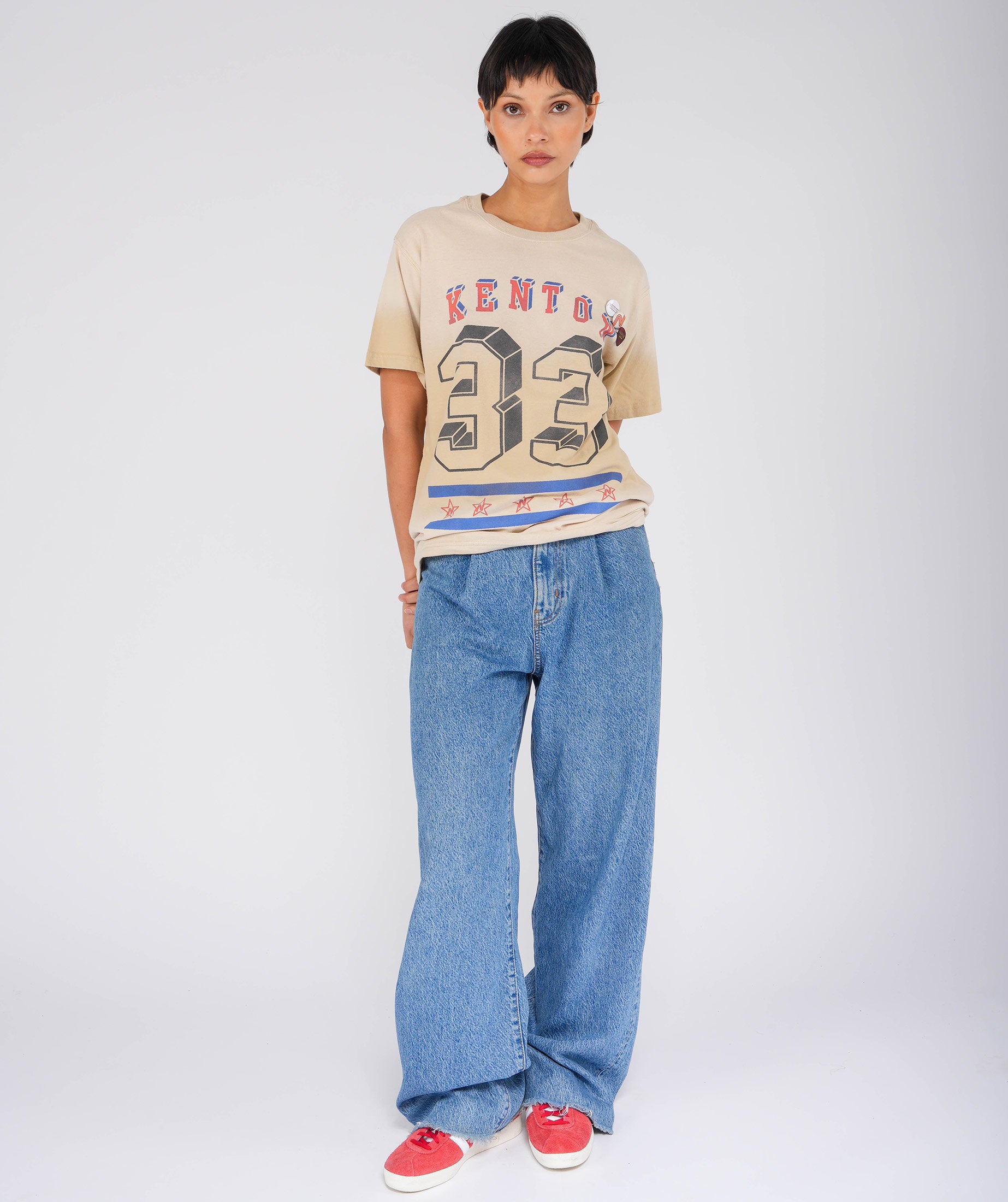 KENTON" vintage natural trucker tee shirt