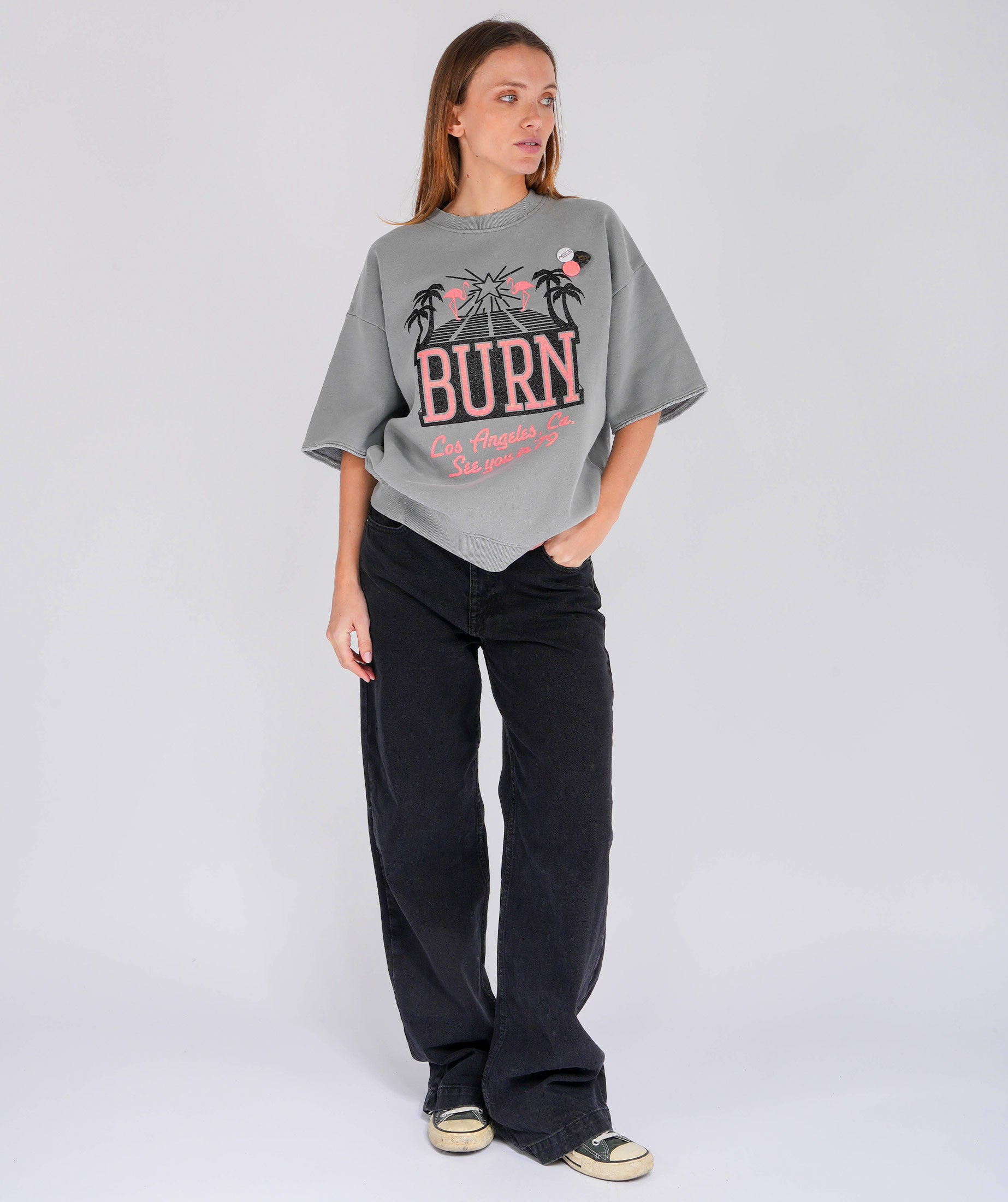 Sweatshirt linder grey "SEE YOU