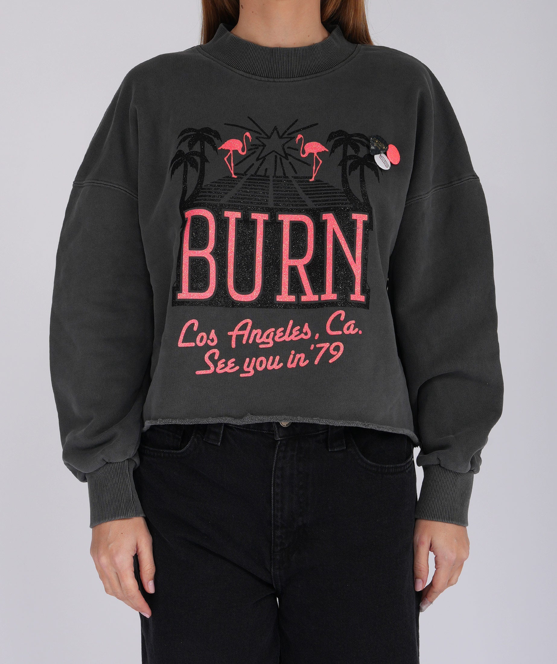 SEE YOU" pepper crop sweatshirt