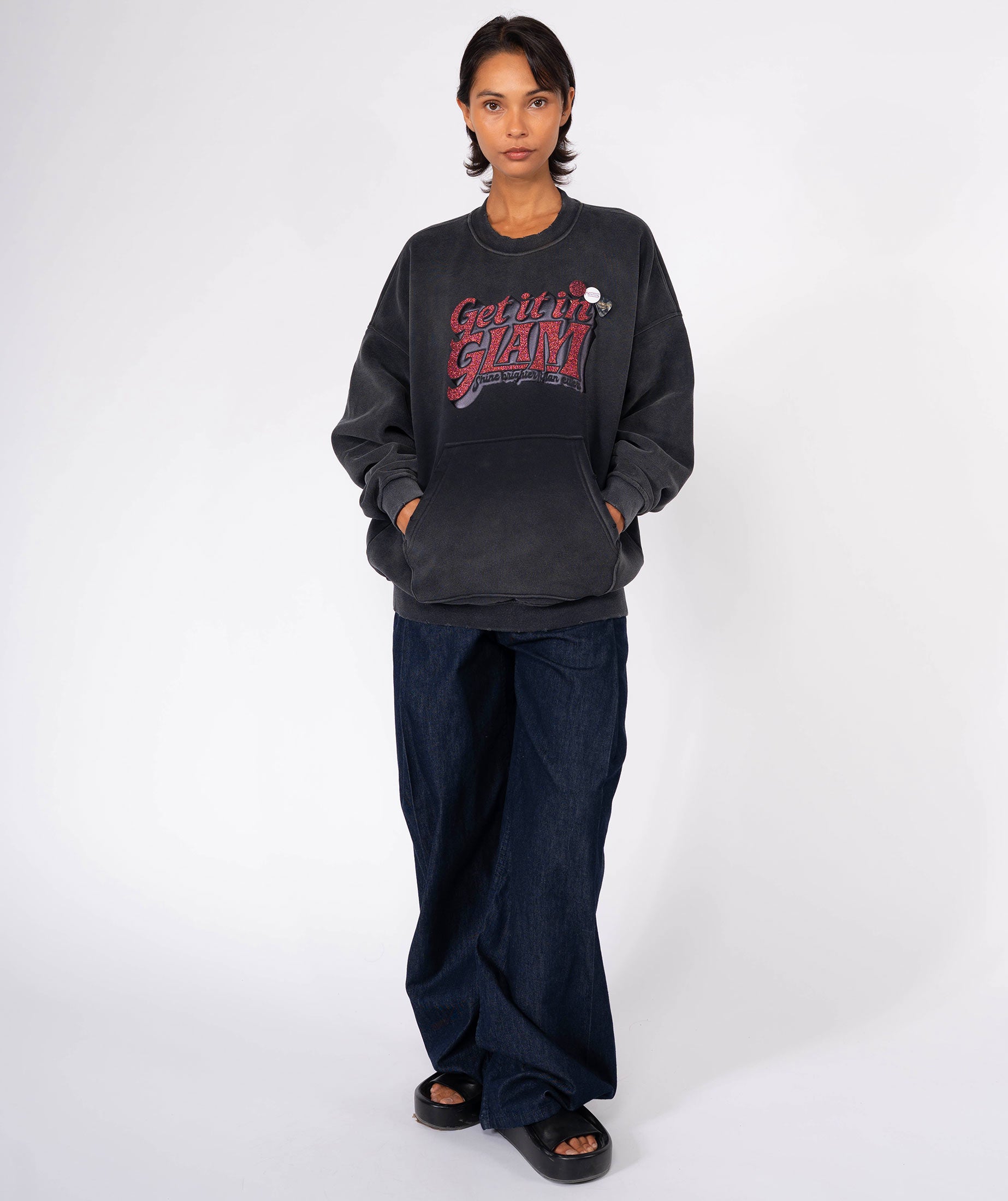 Vintage Piper Night Sweatshirt "BRIGHTER"