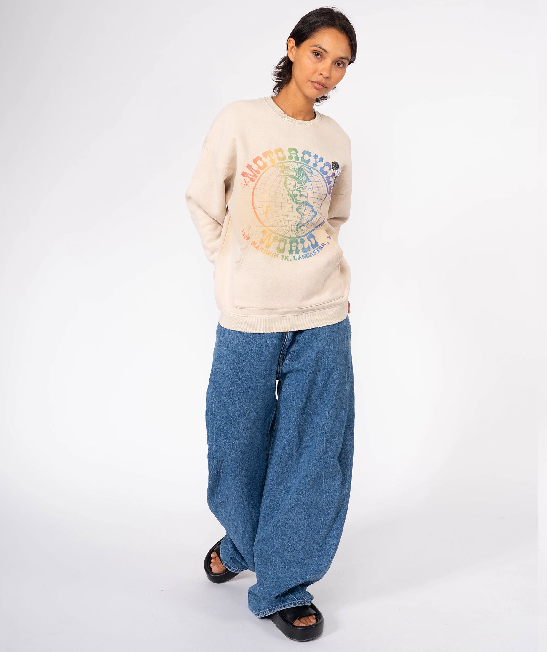 Vintage natural "LANCASTER" piper sweatshirt