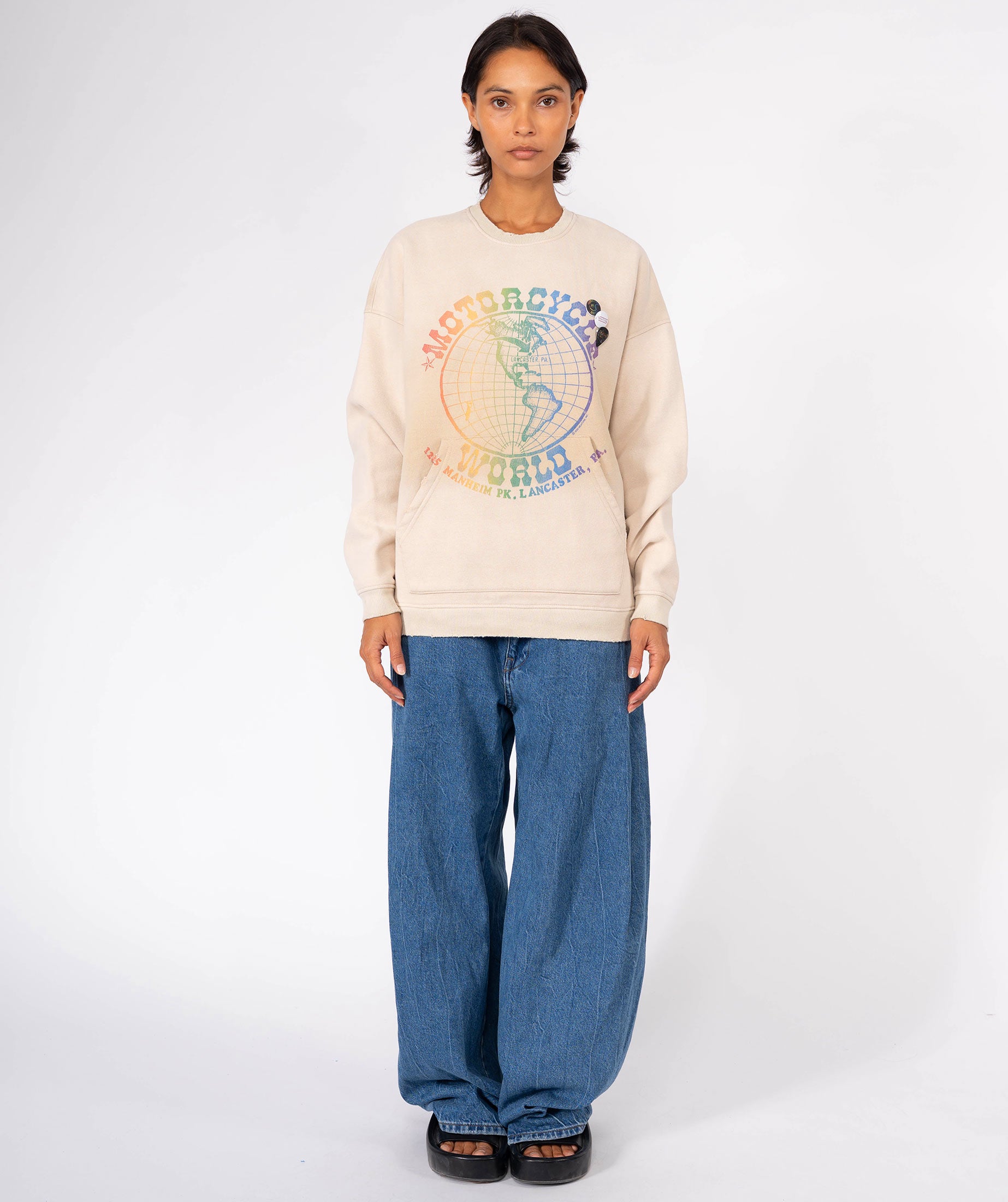 Vintage natural "LANCASTER" piper sweatshirt