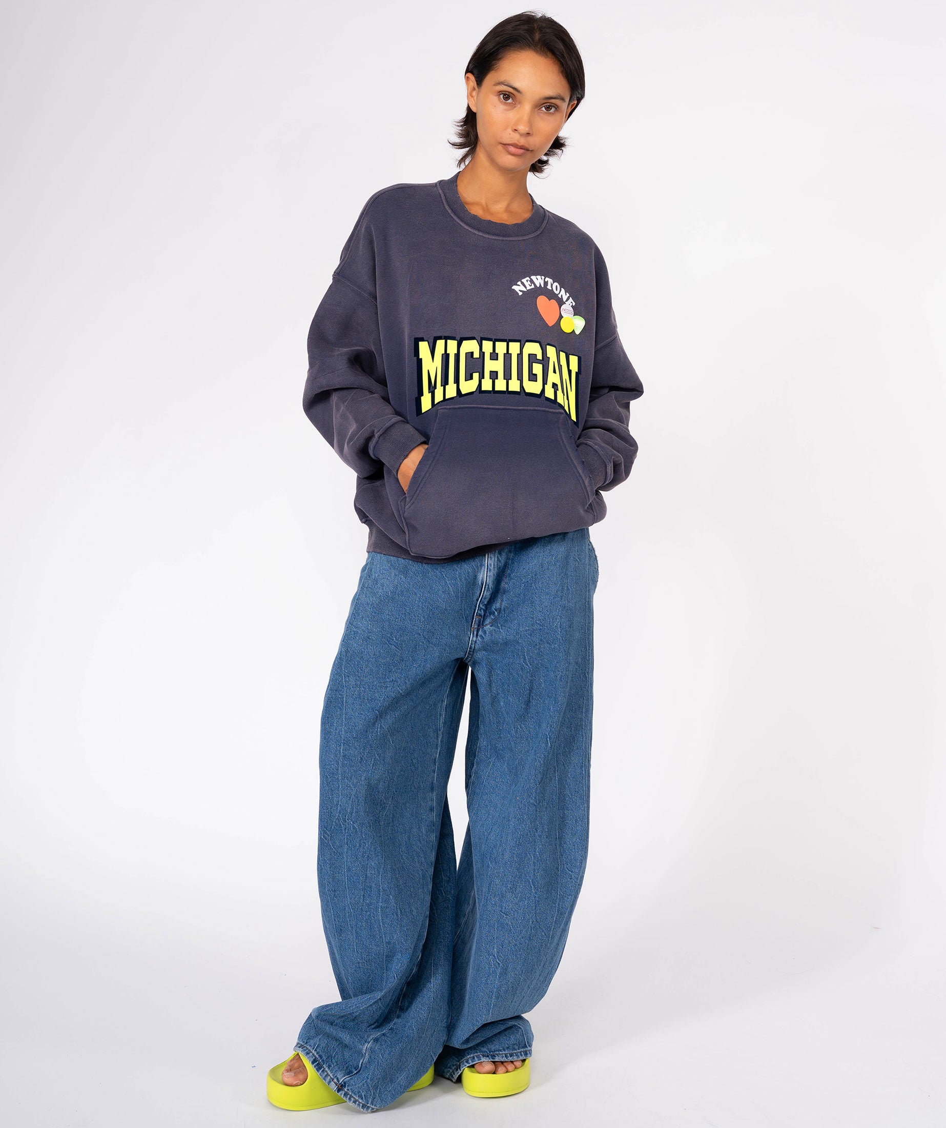 Vintage blue "NWTLOVE" piper sweatshirt