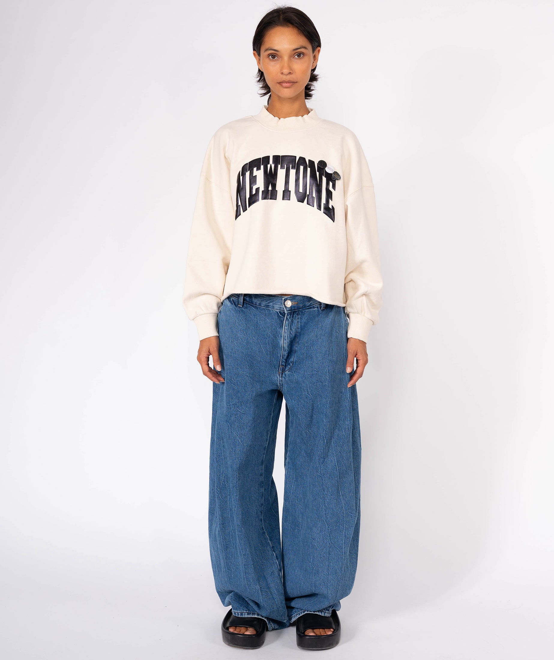 Natural "TONE" crop sweatshirt