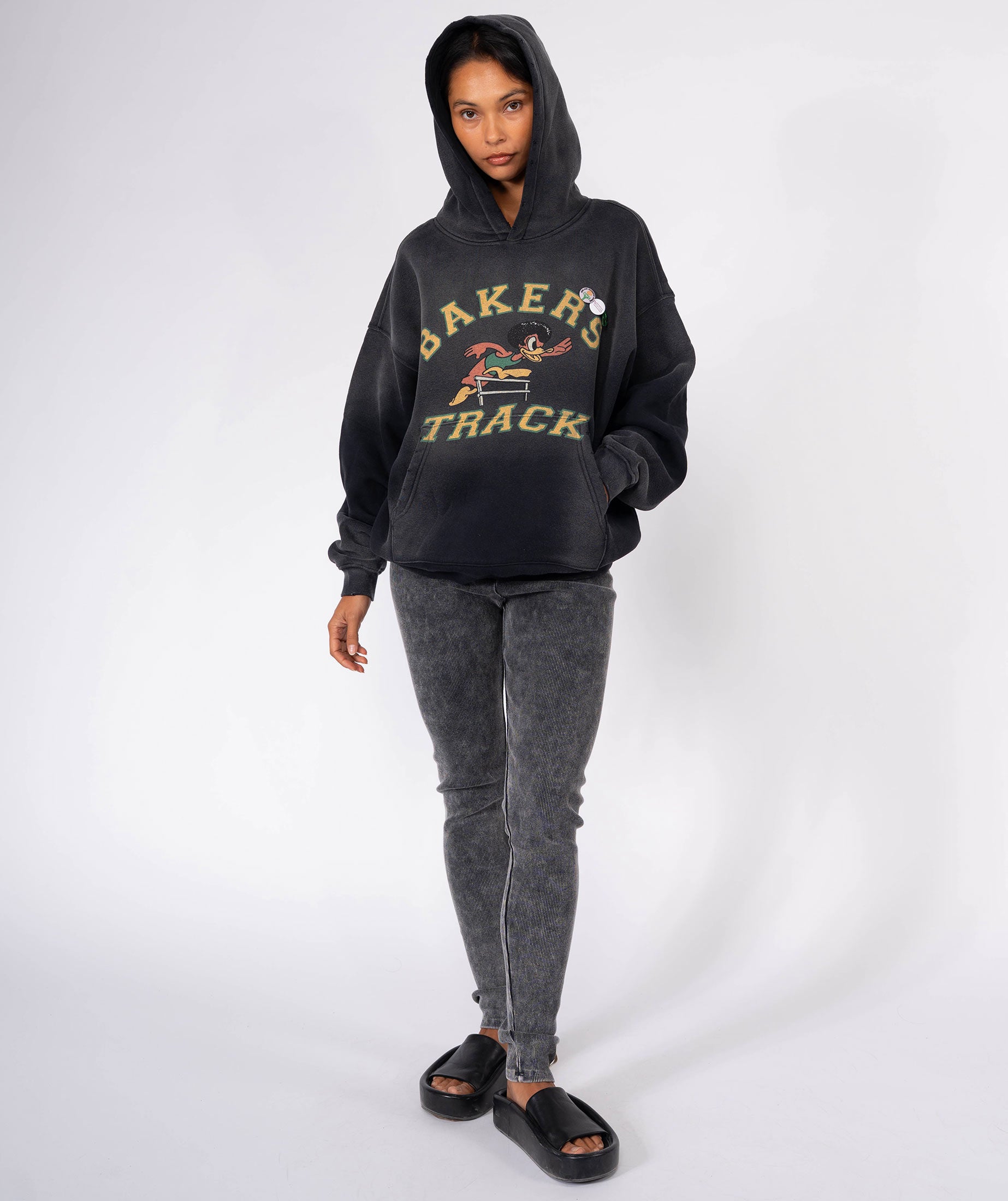 Vintage black "BAKERS" Skyler hoodie