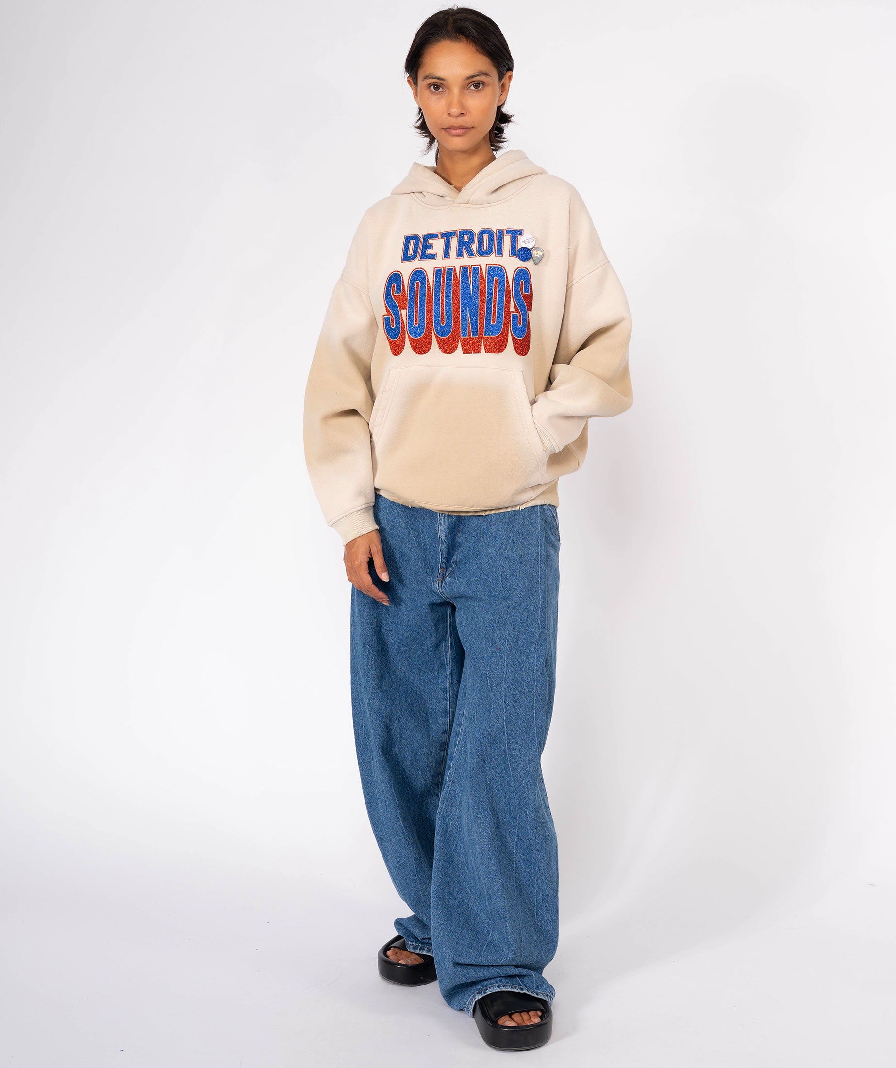 Vintage natural Skyler hoodie "SONG"