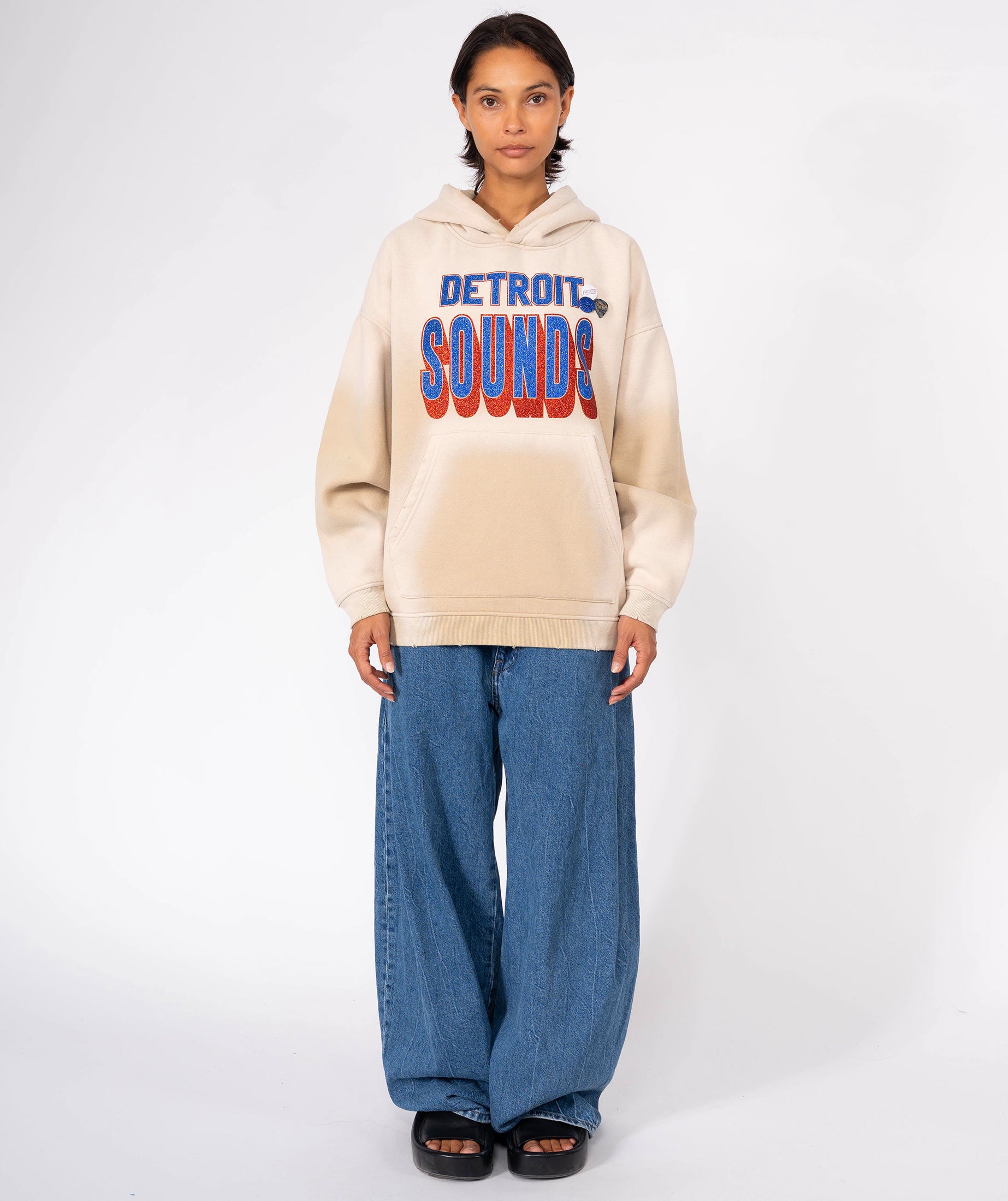 Vintage natural Skyler hoodie "SONG"