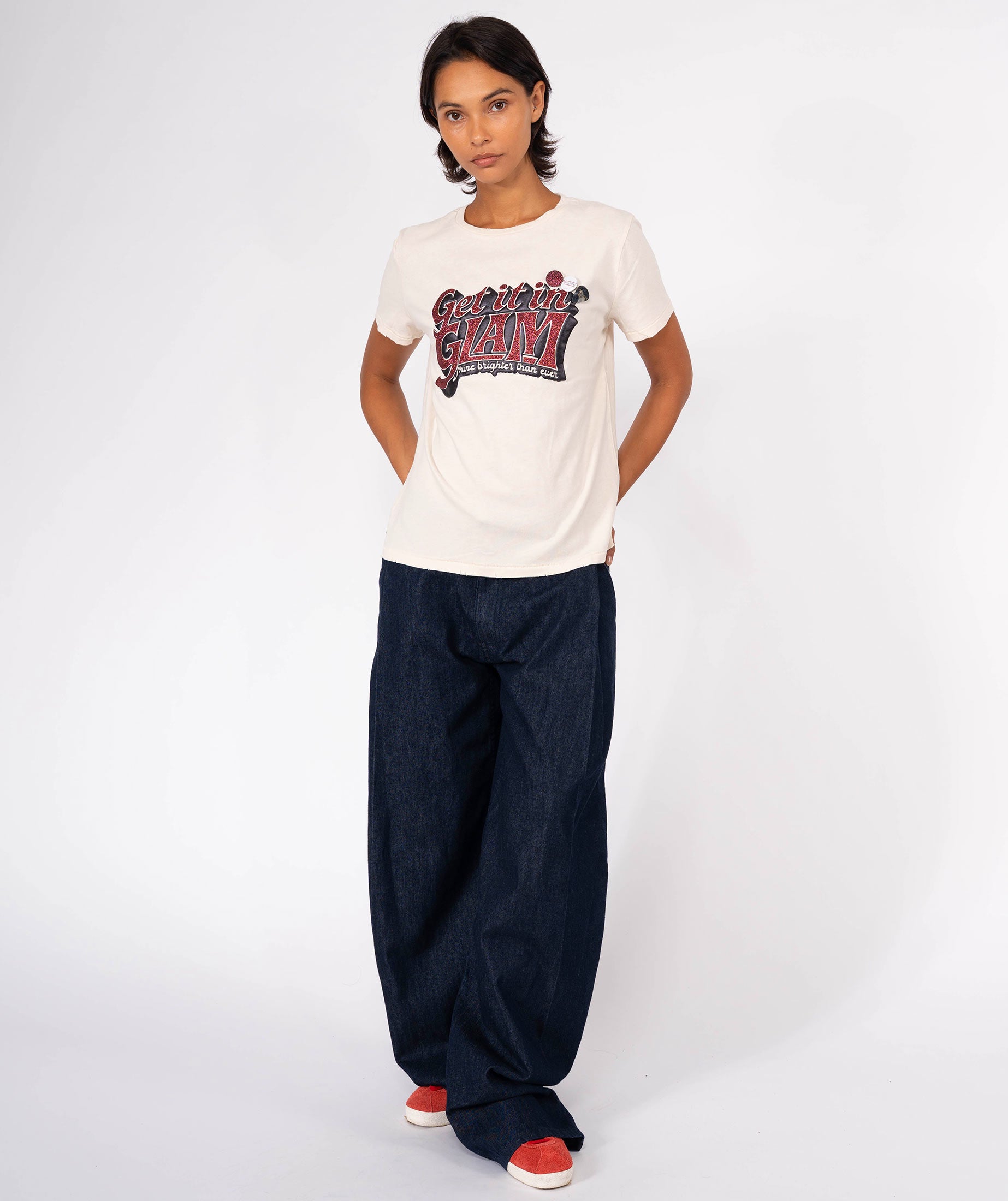 BRIGHTER" starlight natural tee shirt