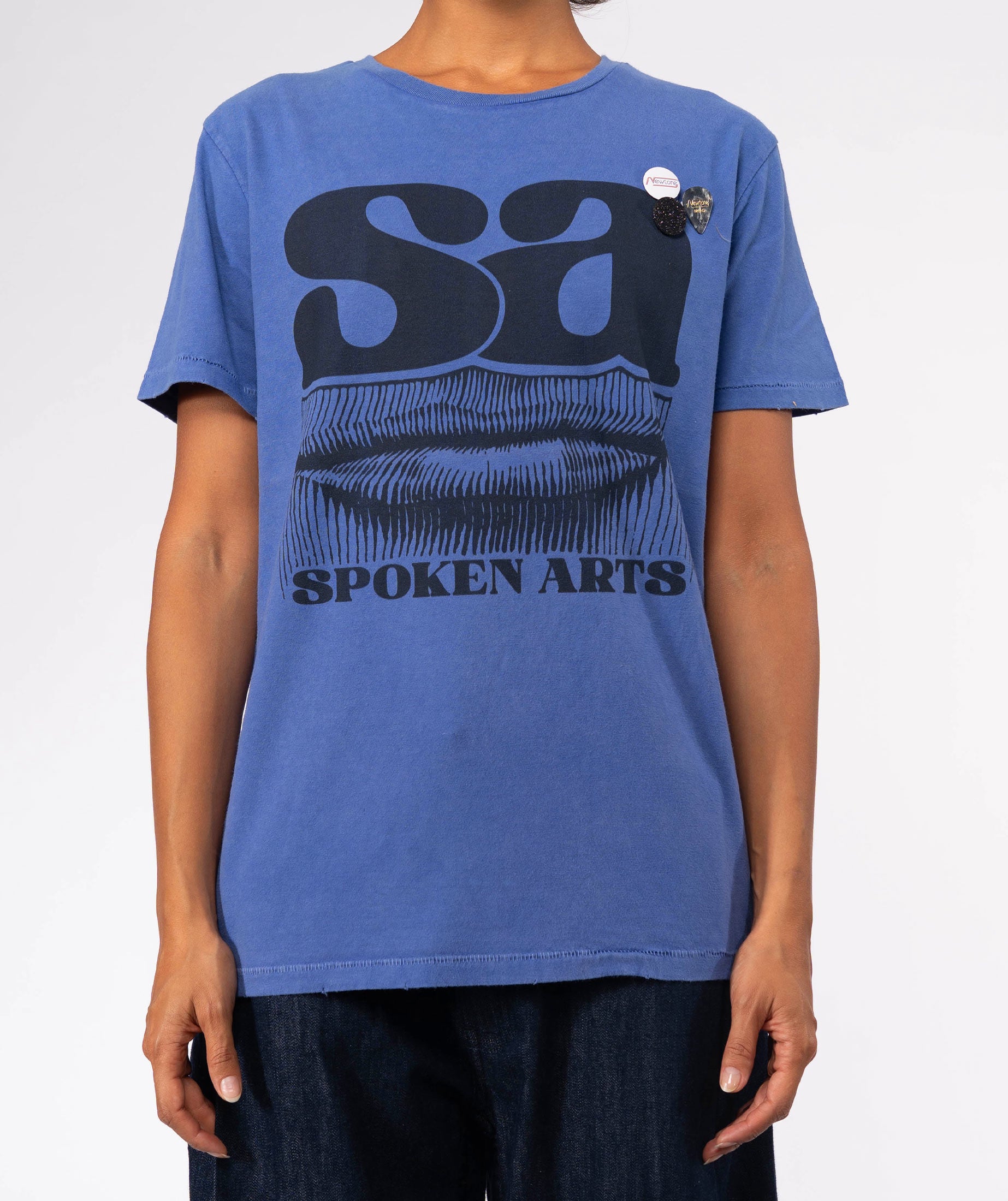 SPOKEN" starlight flo blue tee shirt