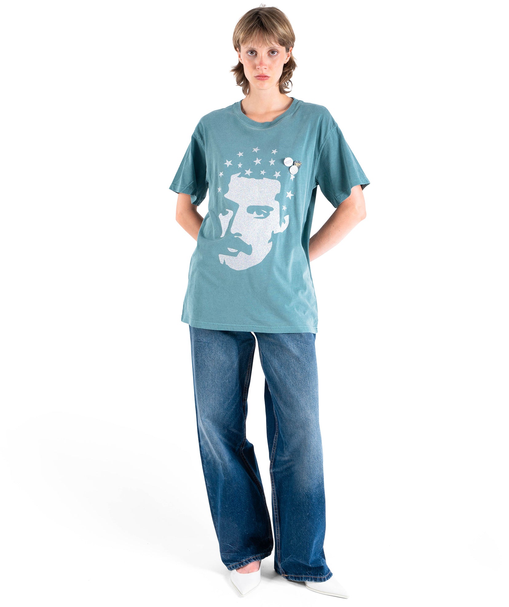 SINGER" forest trucker tee shirt