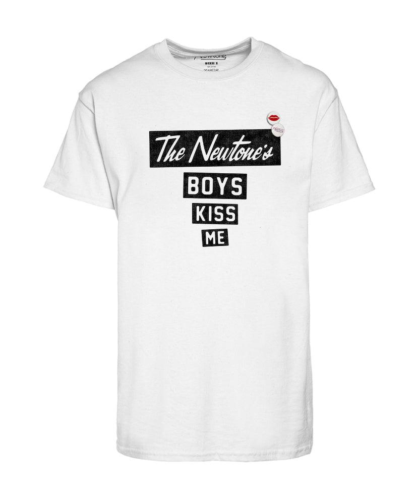 Tee shirt trucker white "KISS ME" - Newtone